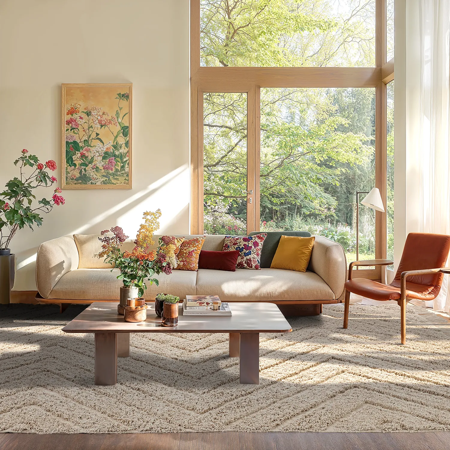 Shaggy szőnyeg - Conara Natural Cotton Shaggy (bézs)