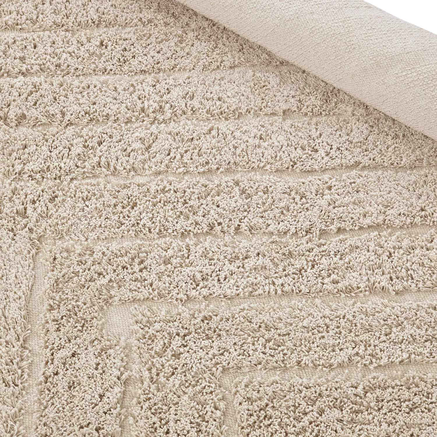 Shaggy szőnyeg - Conara Natural Cotton Shaggy (bézs)