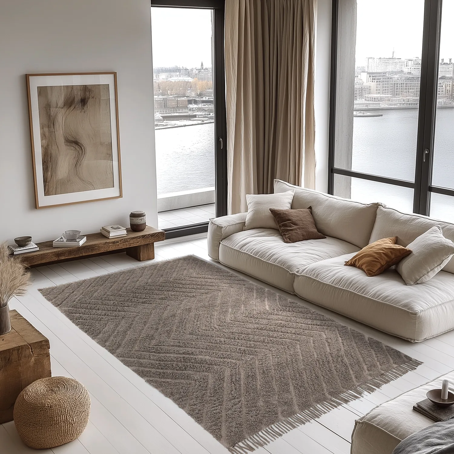 Shaggy szőnyeg - Conara Natural Cotton Shaggy (tópszín)