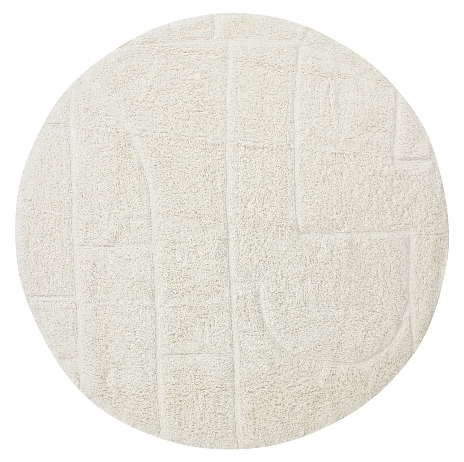 Kerek szőnyeg - Cremona Natural Cotton Shaggy (offwhite)