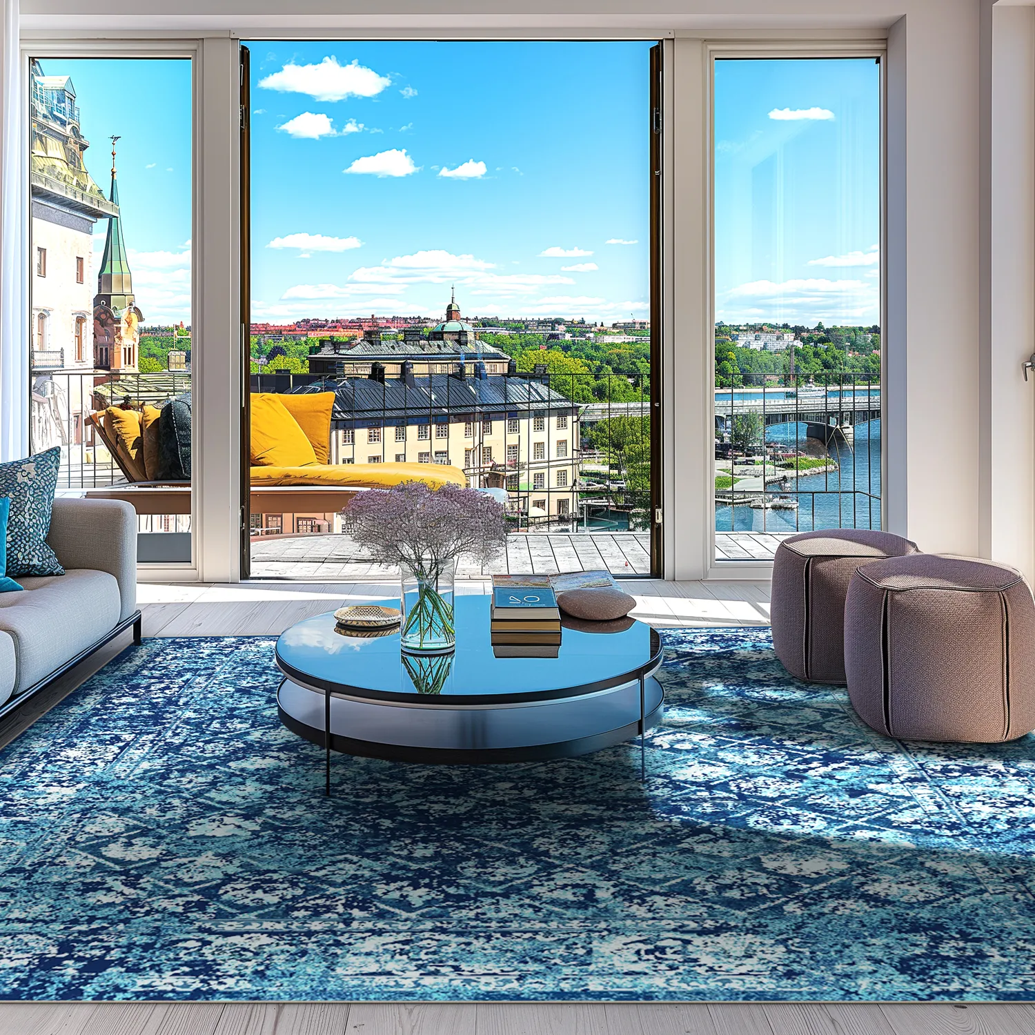 Wilton szőnyeg - Douz (kék)