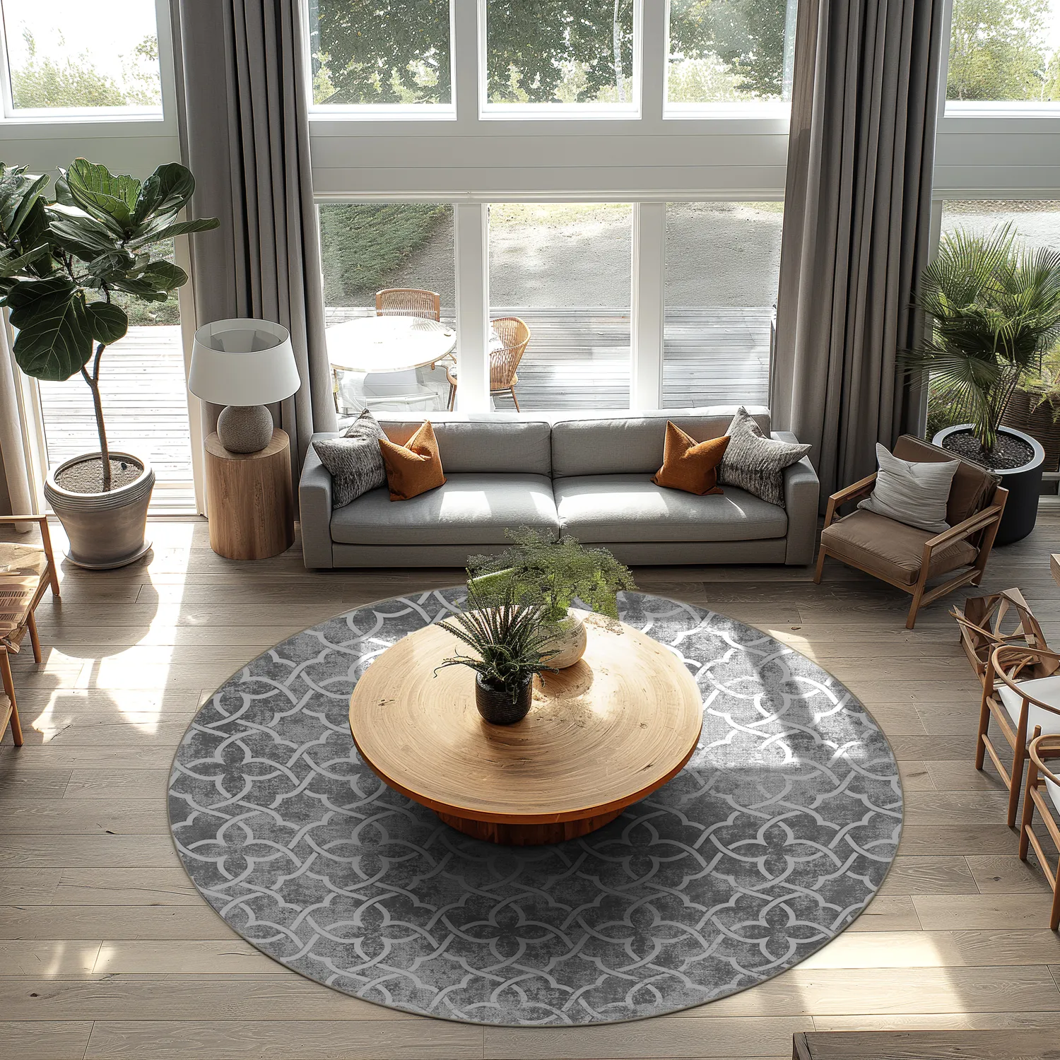 Kerek szőnyeg - Draham (szürke)