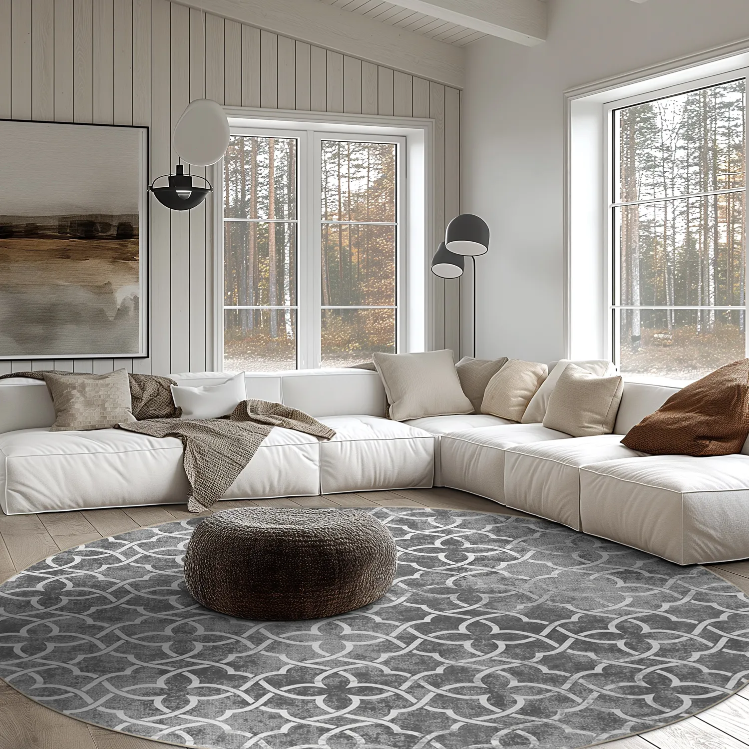 Kerek szőnyeg - Draham (szürke)