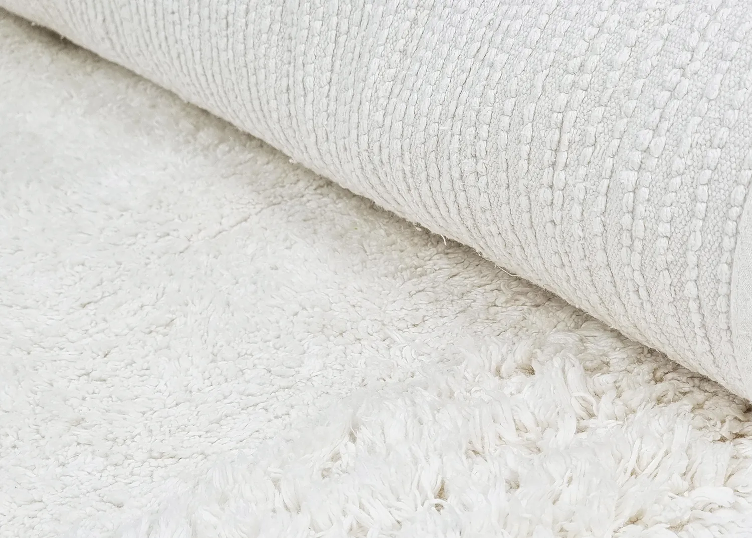 Kerek szőnyeg - Ebba Natural Cotton Shaggy (offwhite)