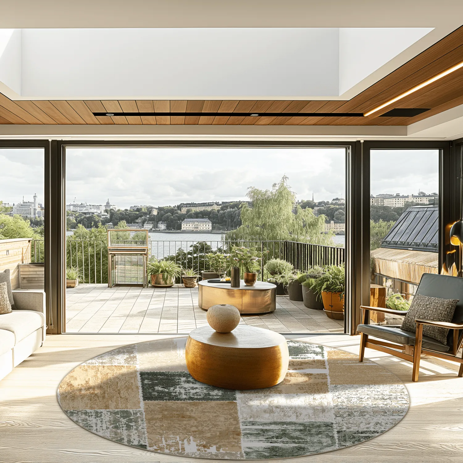 Kerek szőnyeg - Ephesus (zöld)