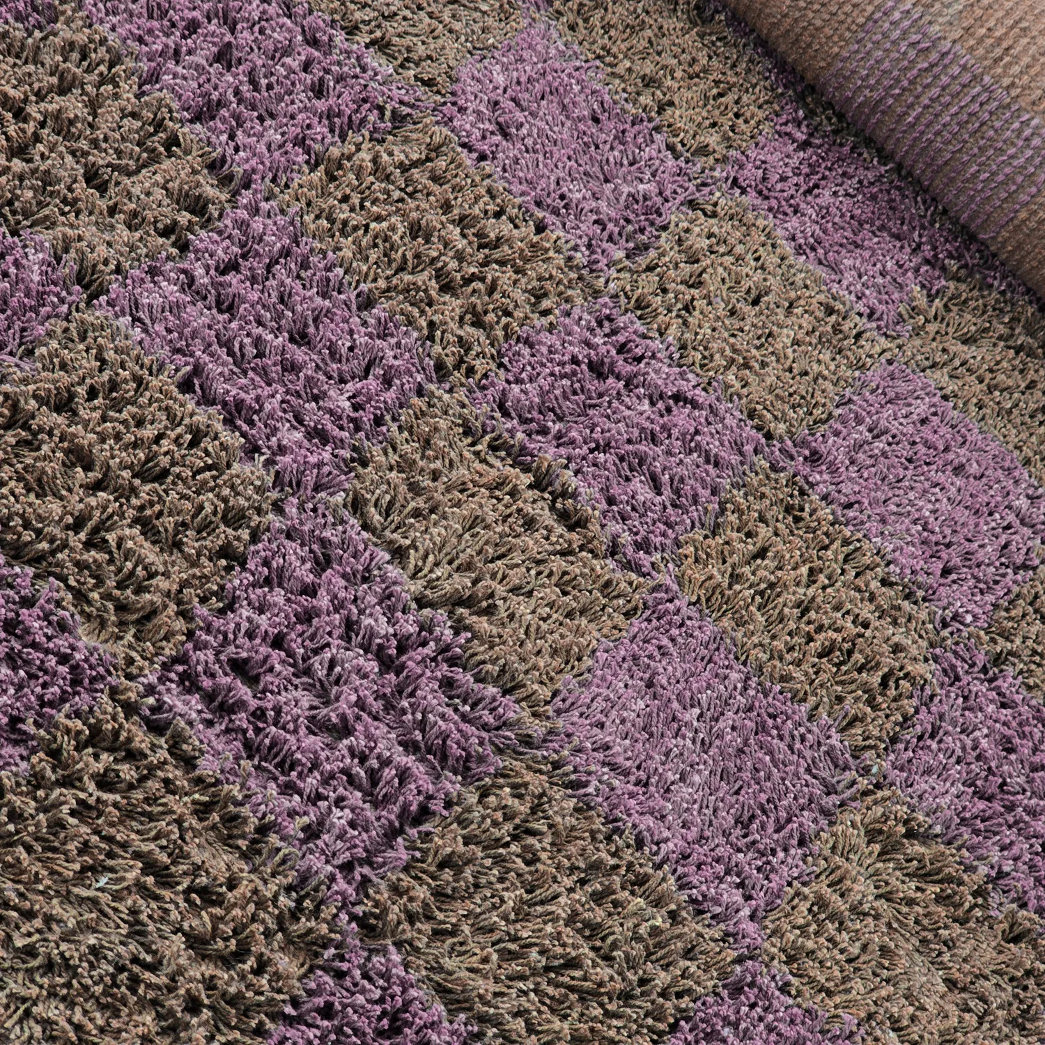 Shaggy szőnyeg - Elsey Natural Cotton Shaggy (barna/lila)