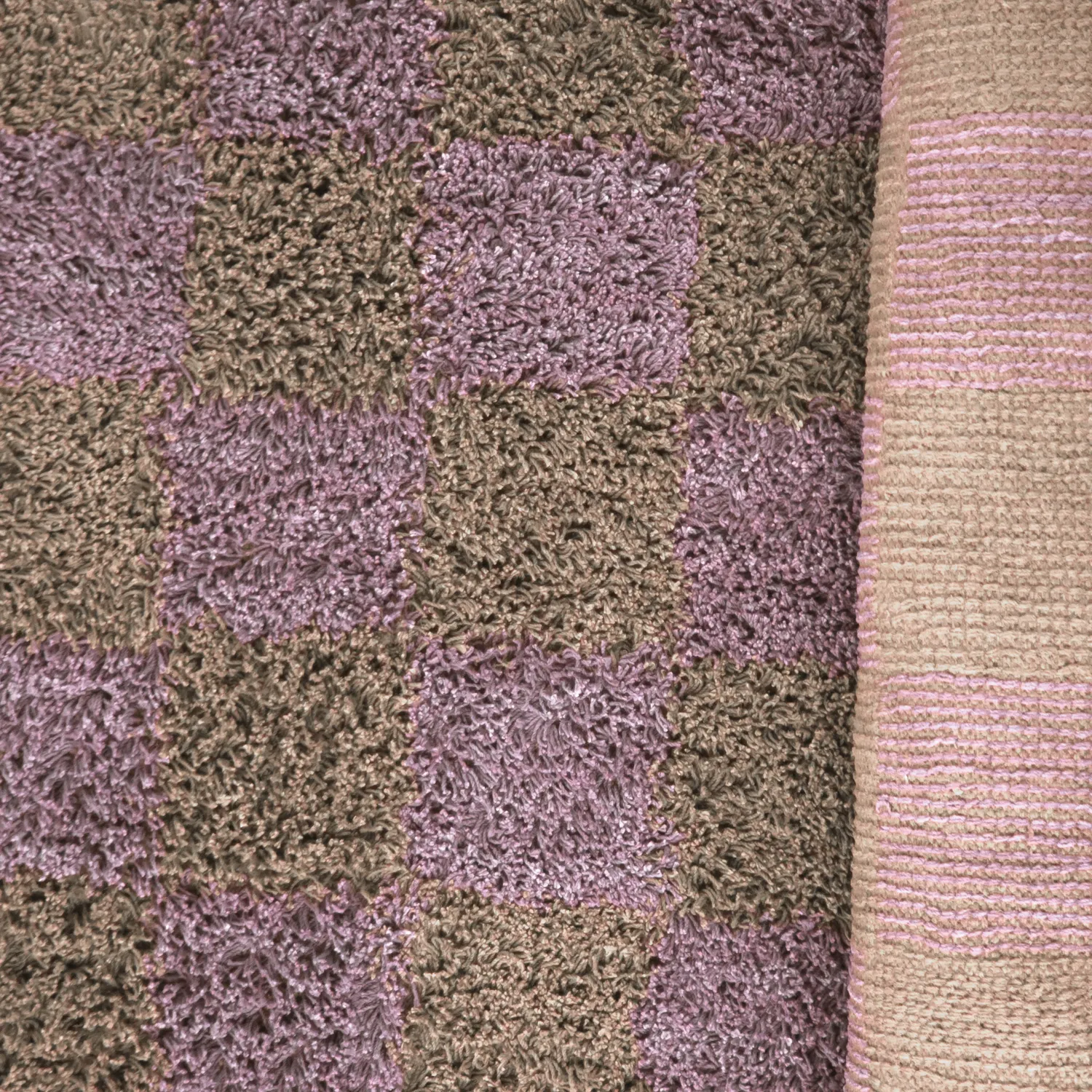 Shaggy szőnyeg - Elsey Natural Cotton Shaggy (barna/lila)