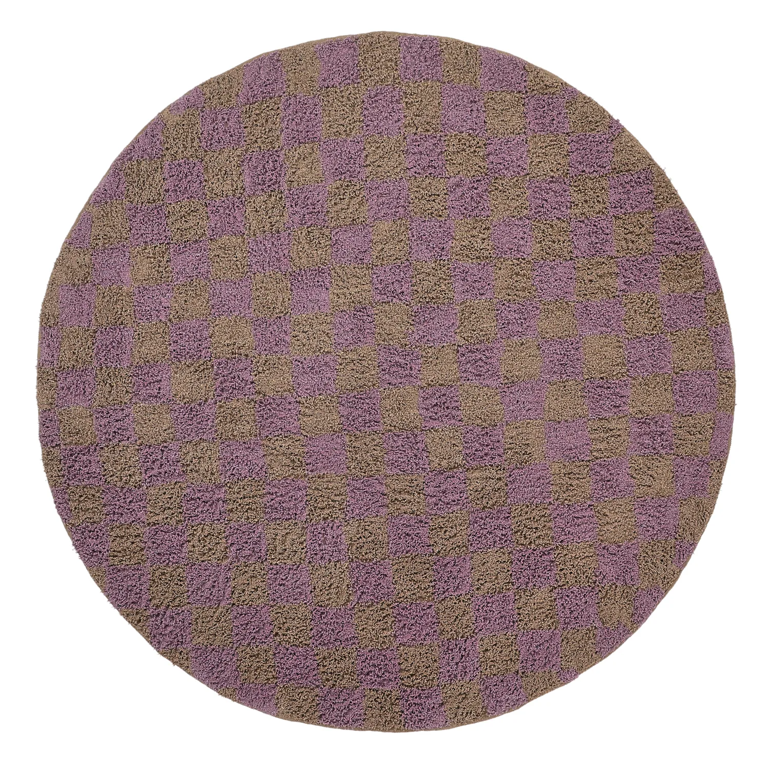 Kerek szőnyeg - Elsey Natural Cotton Shaggy (barna/lila)