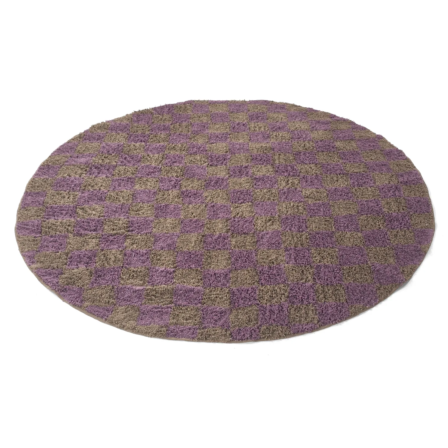 Kerek szőnyeg - Elsey Natural Cotton Shaggy (barna/lila)