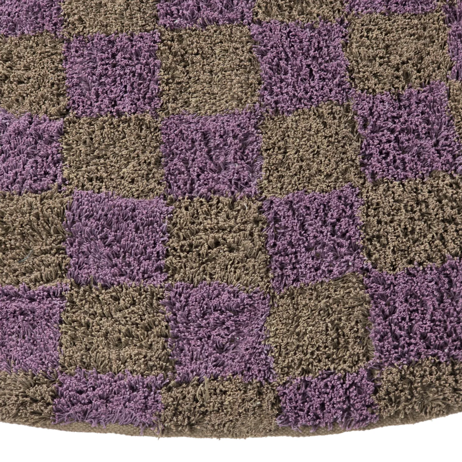 Kerek szőnyeg - Elsey Natural Cotton Shaggy (barna/lila)