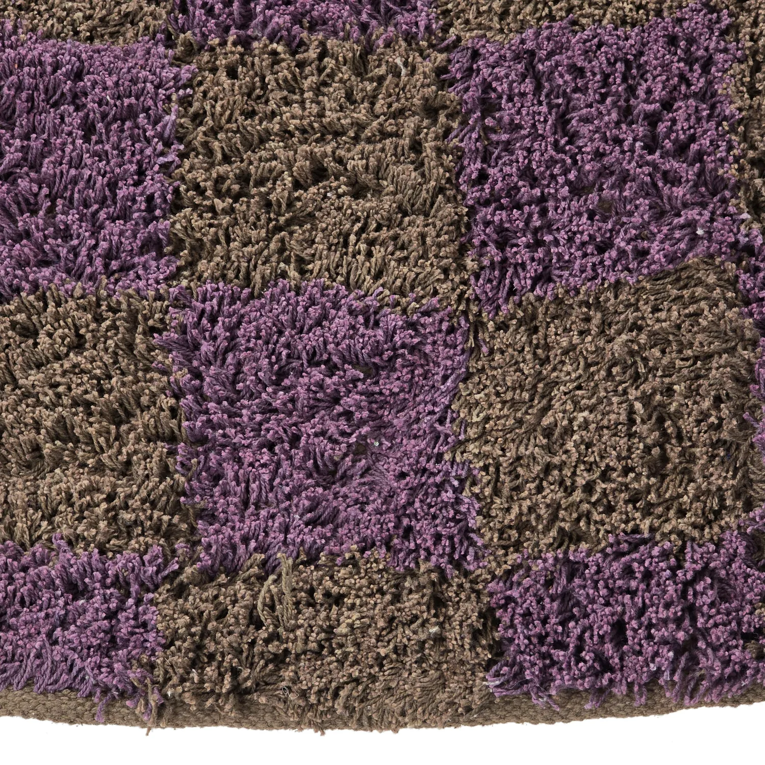 Kerek szőnyeg - Elsey Natural Cotton Shaggy (barna/lila)