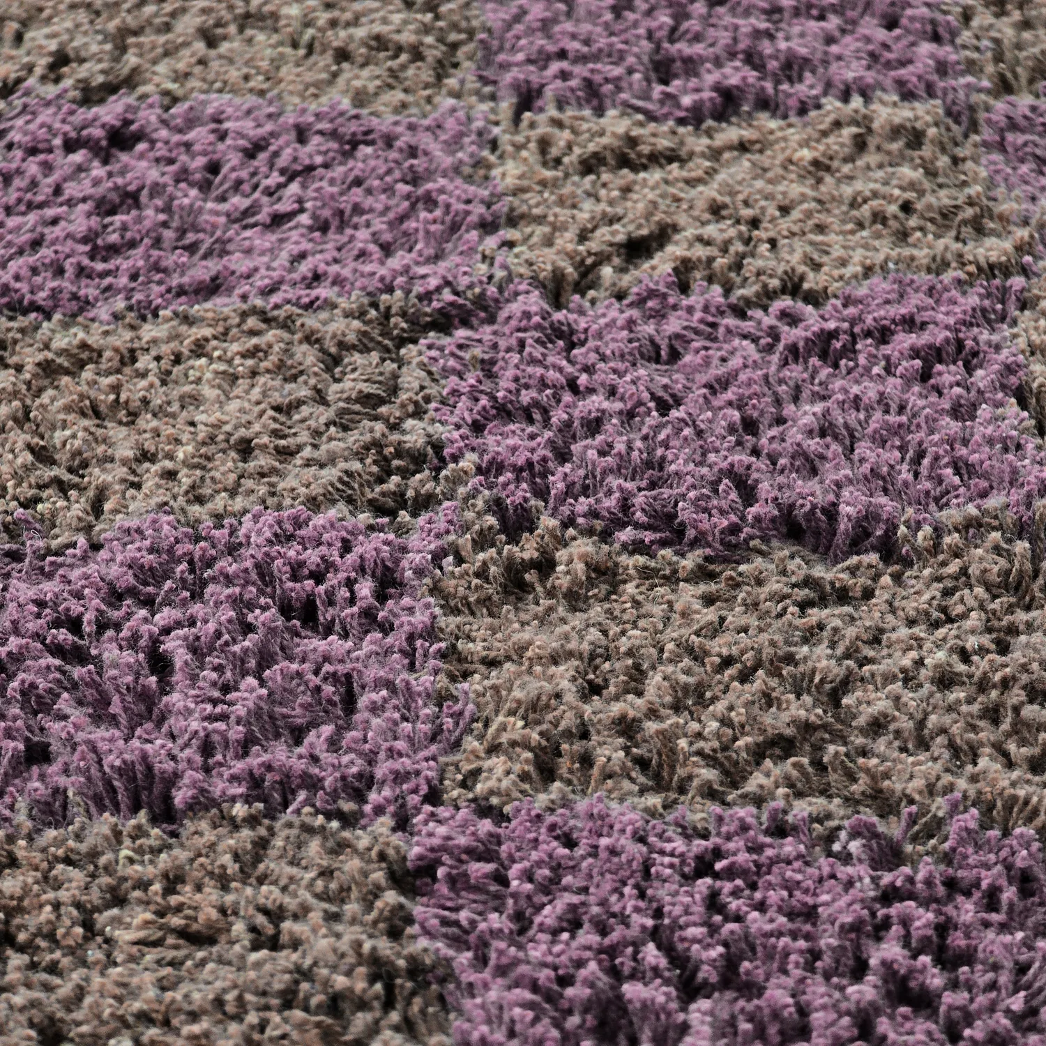 Kerek szőnyeg - Elsey Natural Cotton Shaggy (barna/lila)