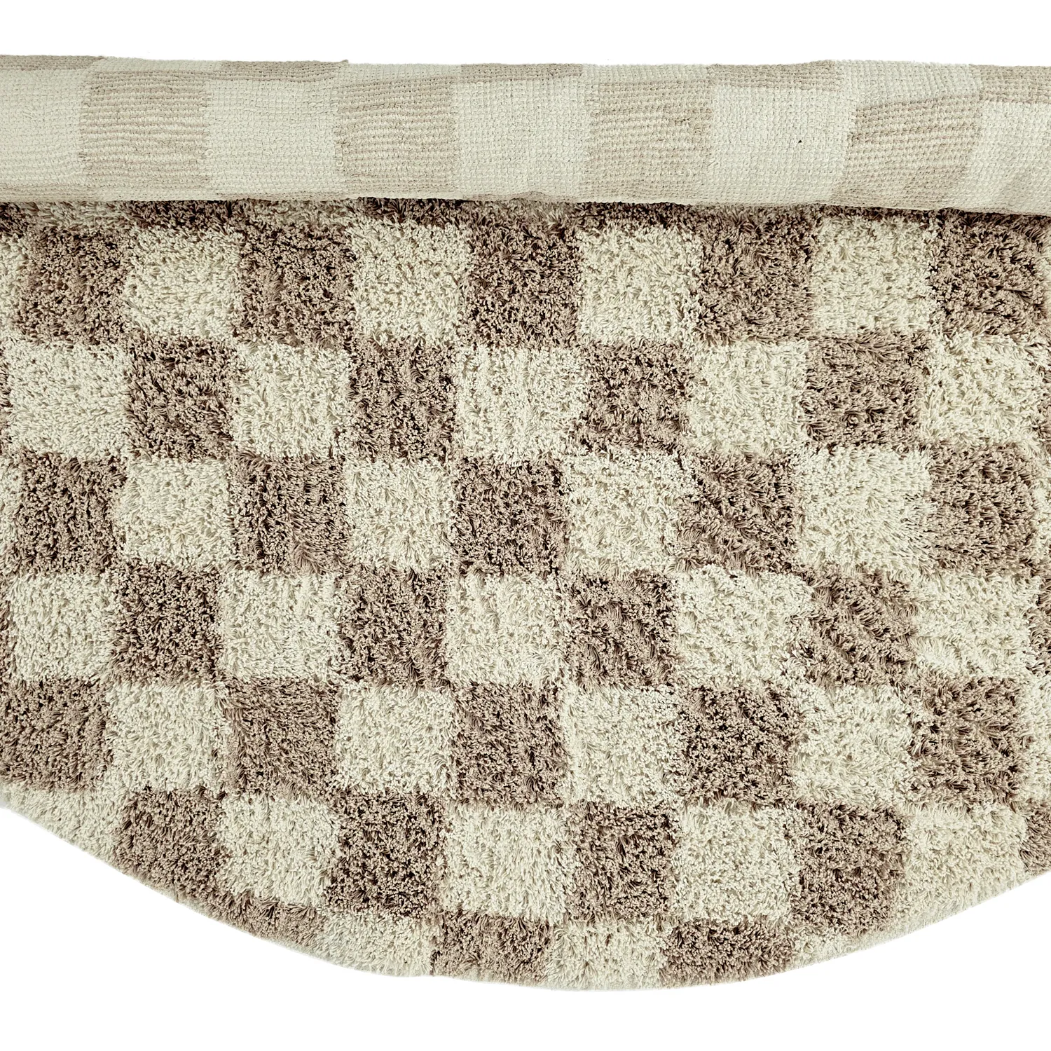 Kerek szőnyeg - Elsey Natural Cotton Shaggy (krém/homok)