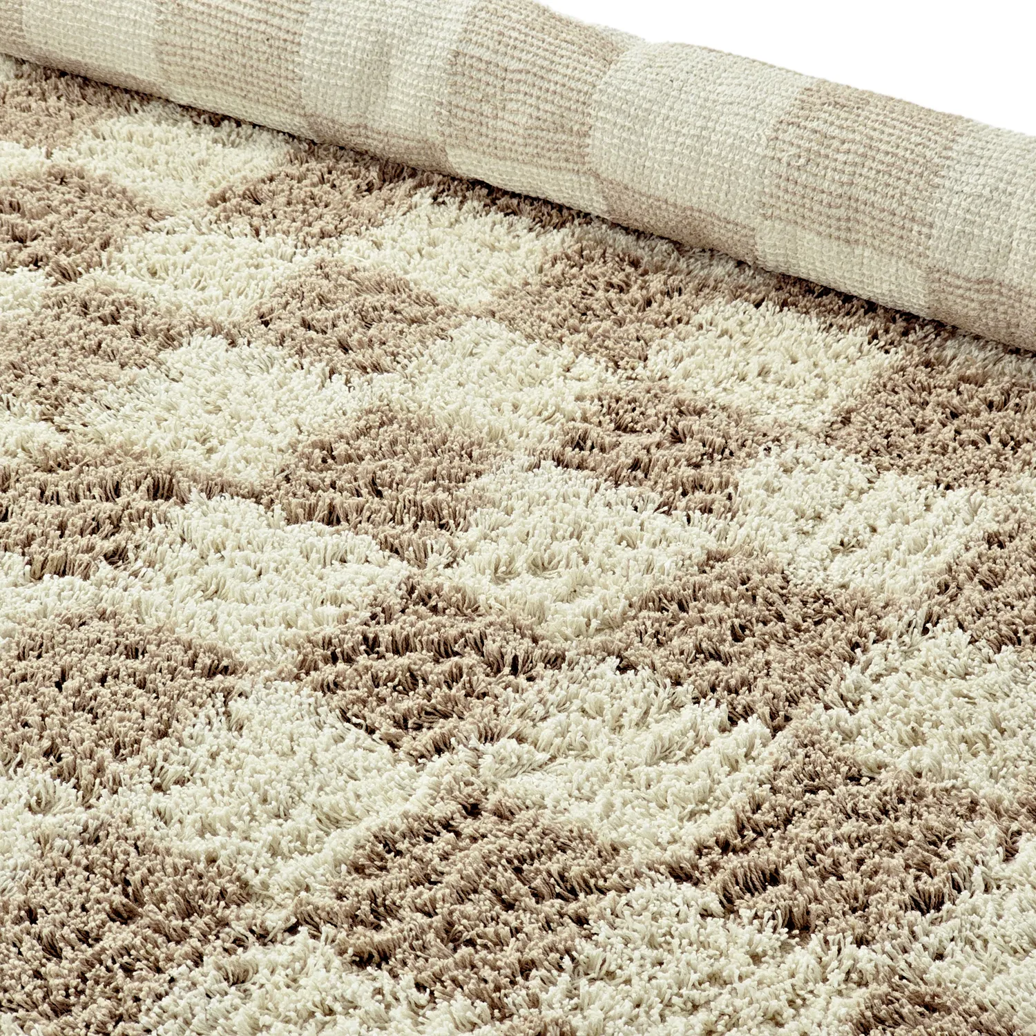 Kerek szőnyeg - Elsey Natural Cotton Shaggy (krém/homok)