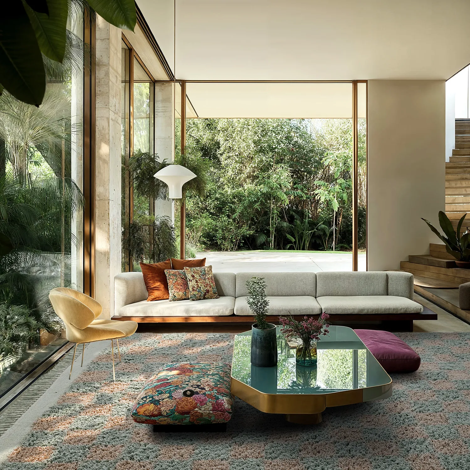 Shaggy szőnyeg - Elsey Natural Cotton Shaggy (szürke/rózsaszín)