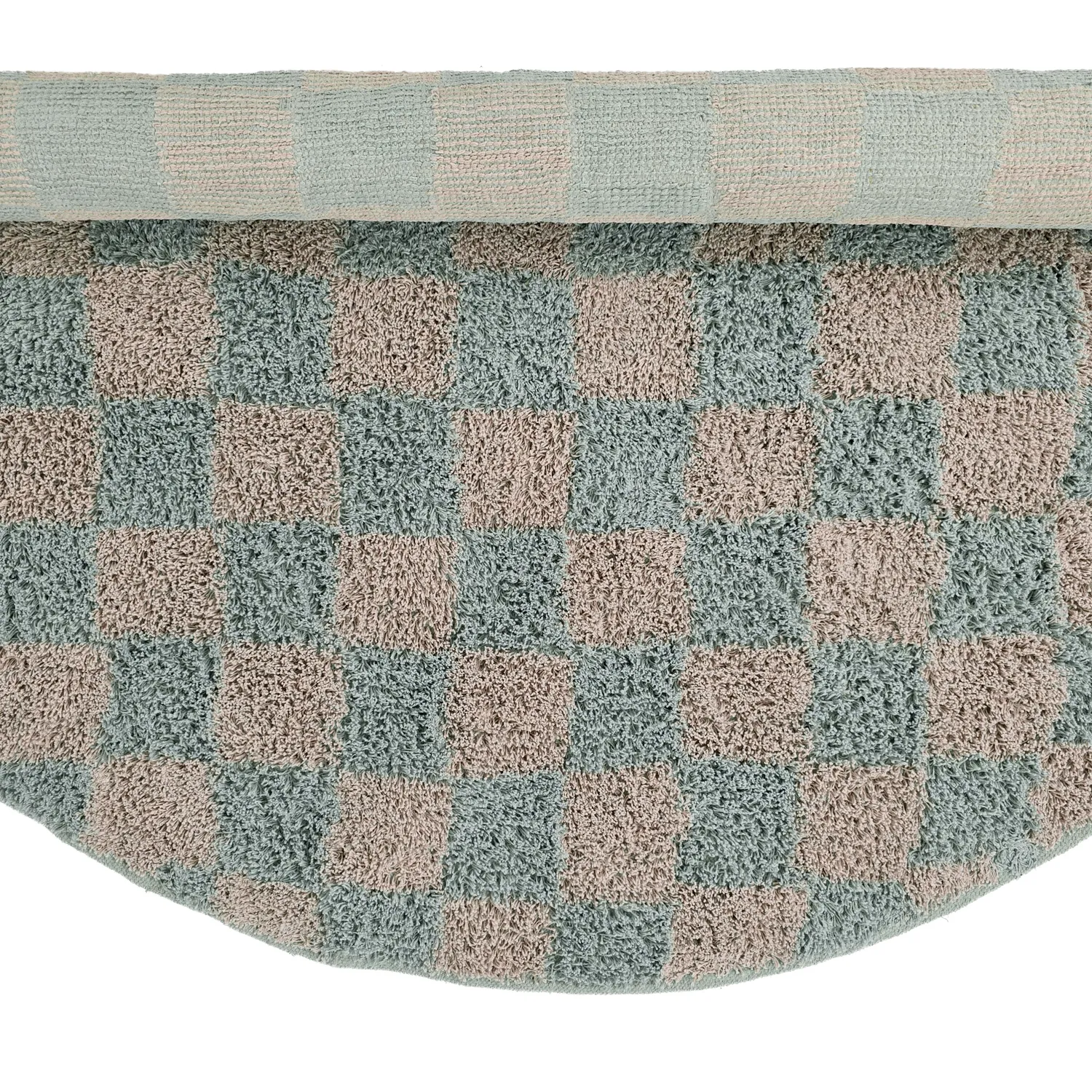 Kerek szőnyeg - Elsey Natural Cotton Shaggy (szürke/rózsaszín)