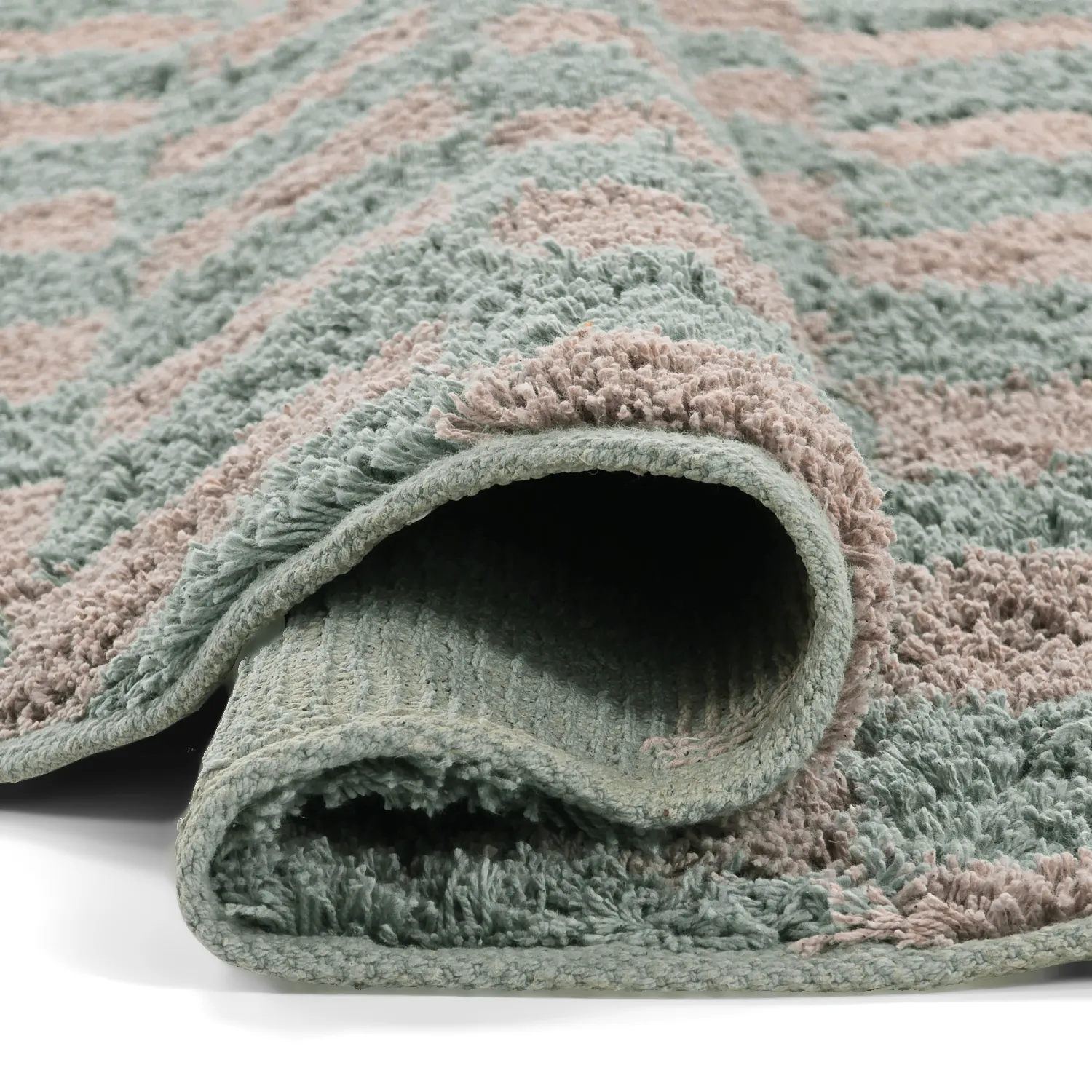 Kerek szőnyeg - Elsey Natural Cotton Shaggy (szürke/rózsaszín)