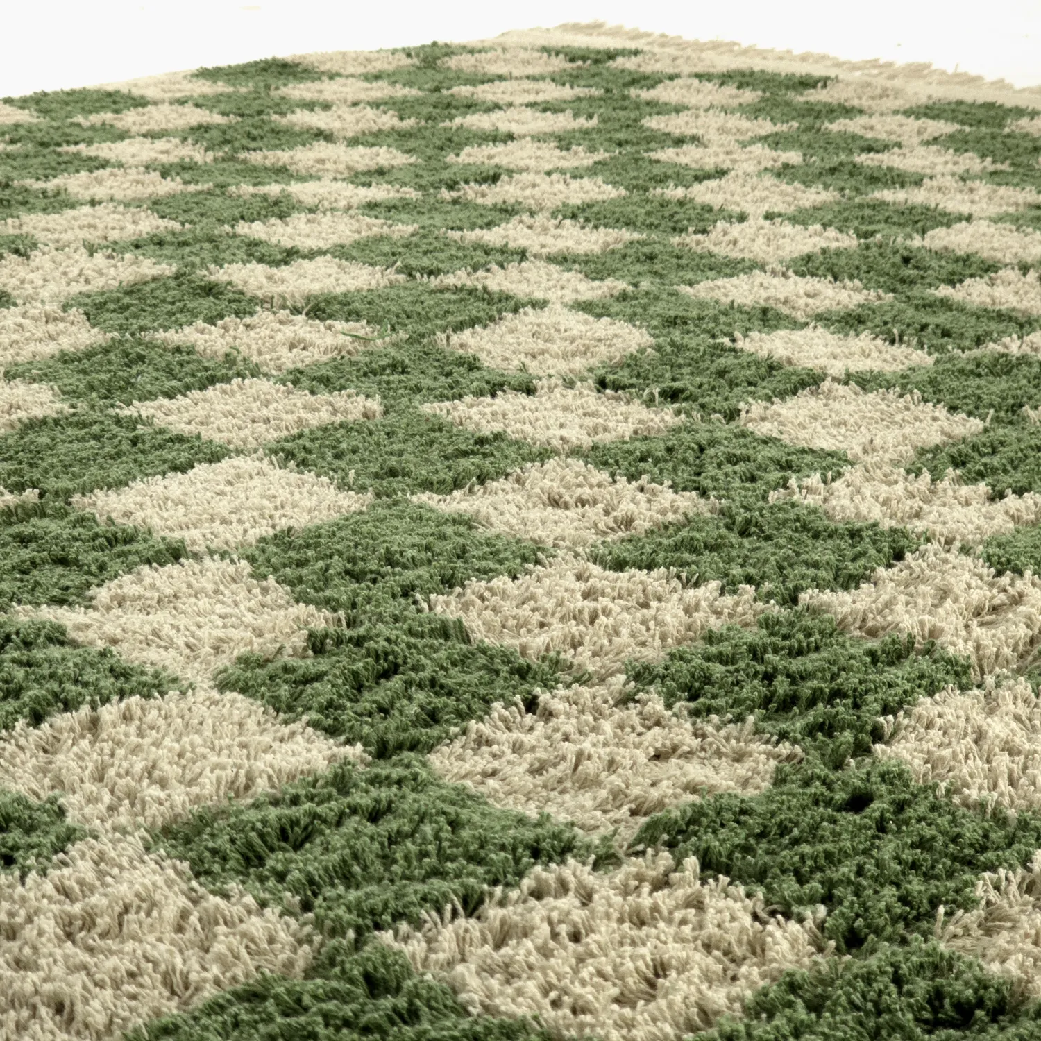 Shaggy szőnyeg - Elsey Natural Cotton Shaggy (zöld/bézs)