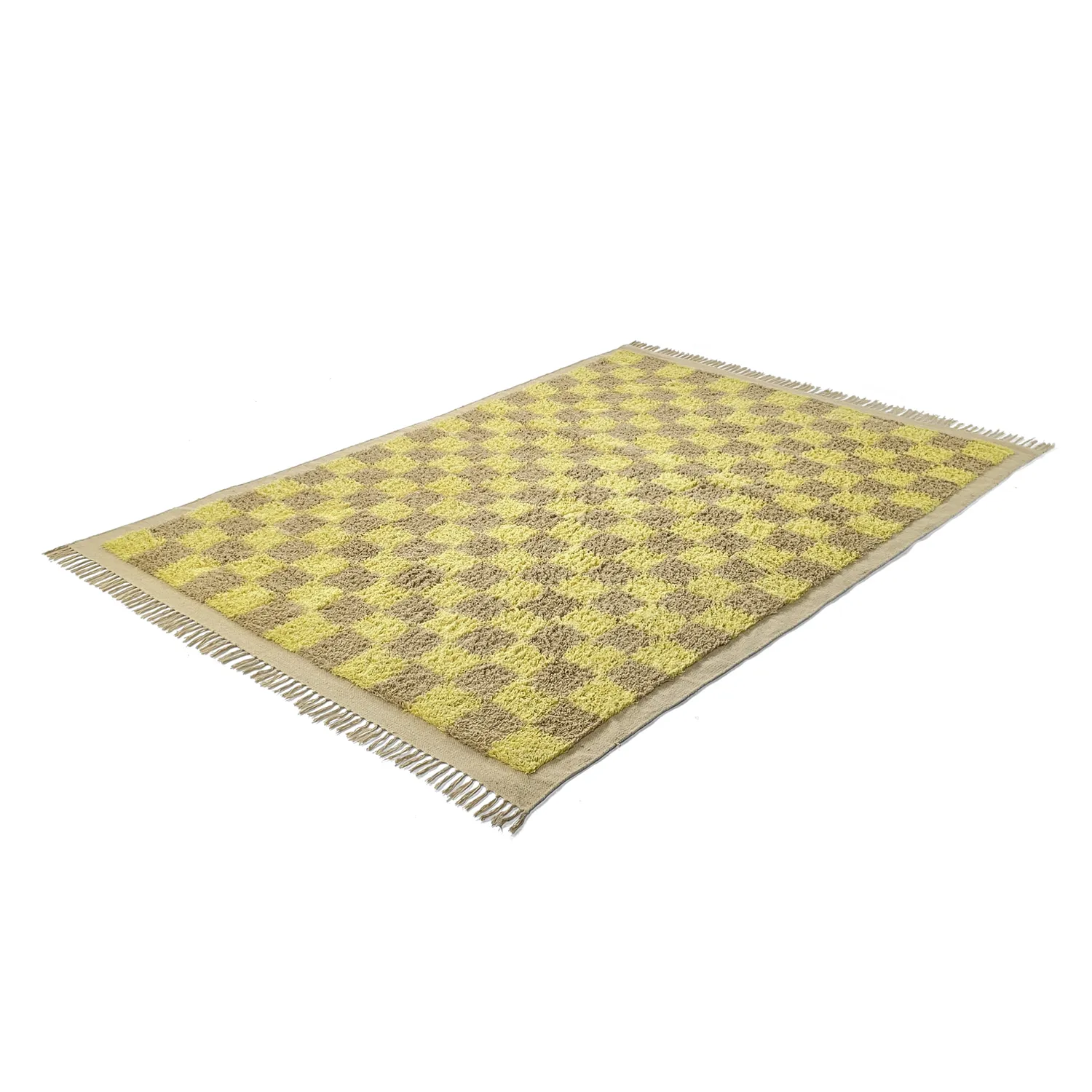 Shaggy szőnyeg - Elsey Natural Cotton Shaggy (sárga/bézs)