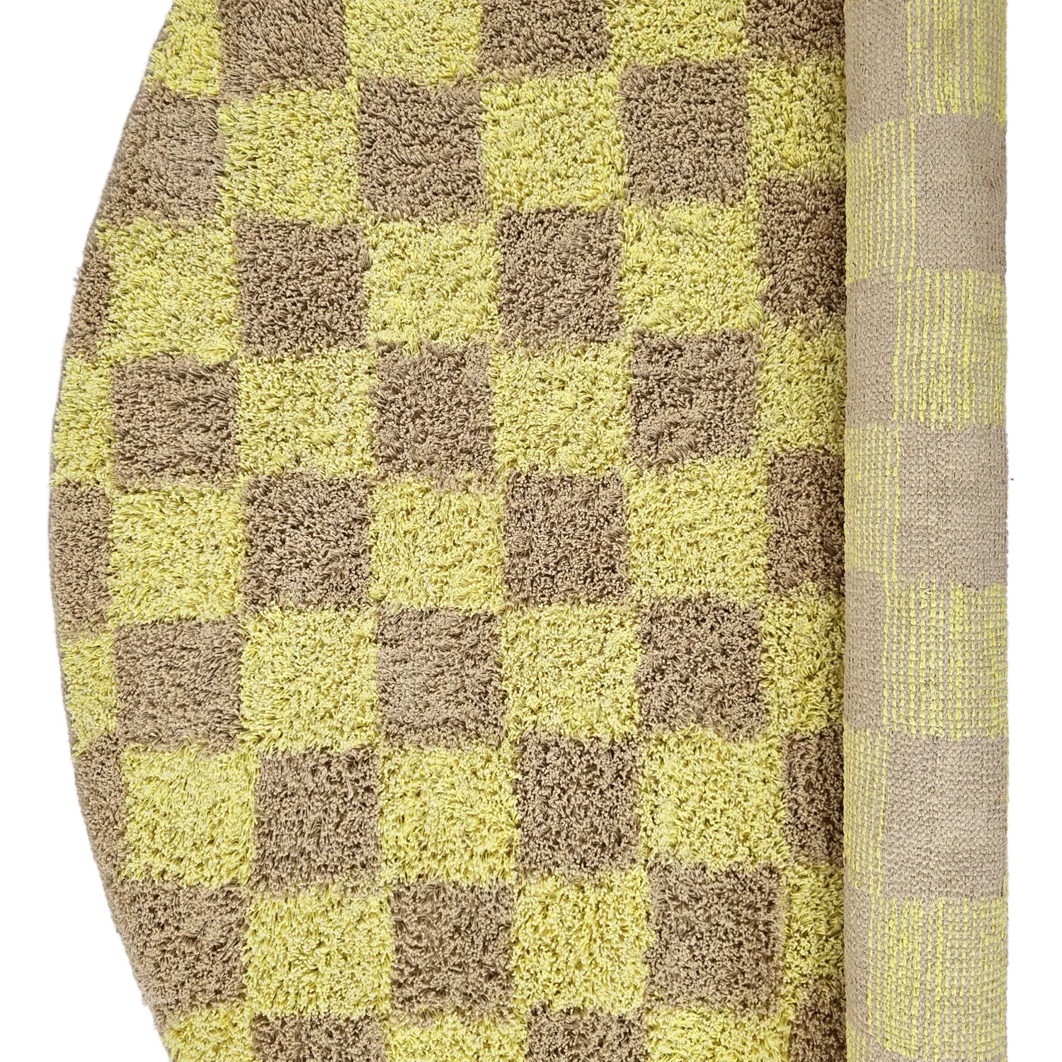 Kerek szőnyeg - Elsey Natural Cotton Shaggy (sárga/bézs)