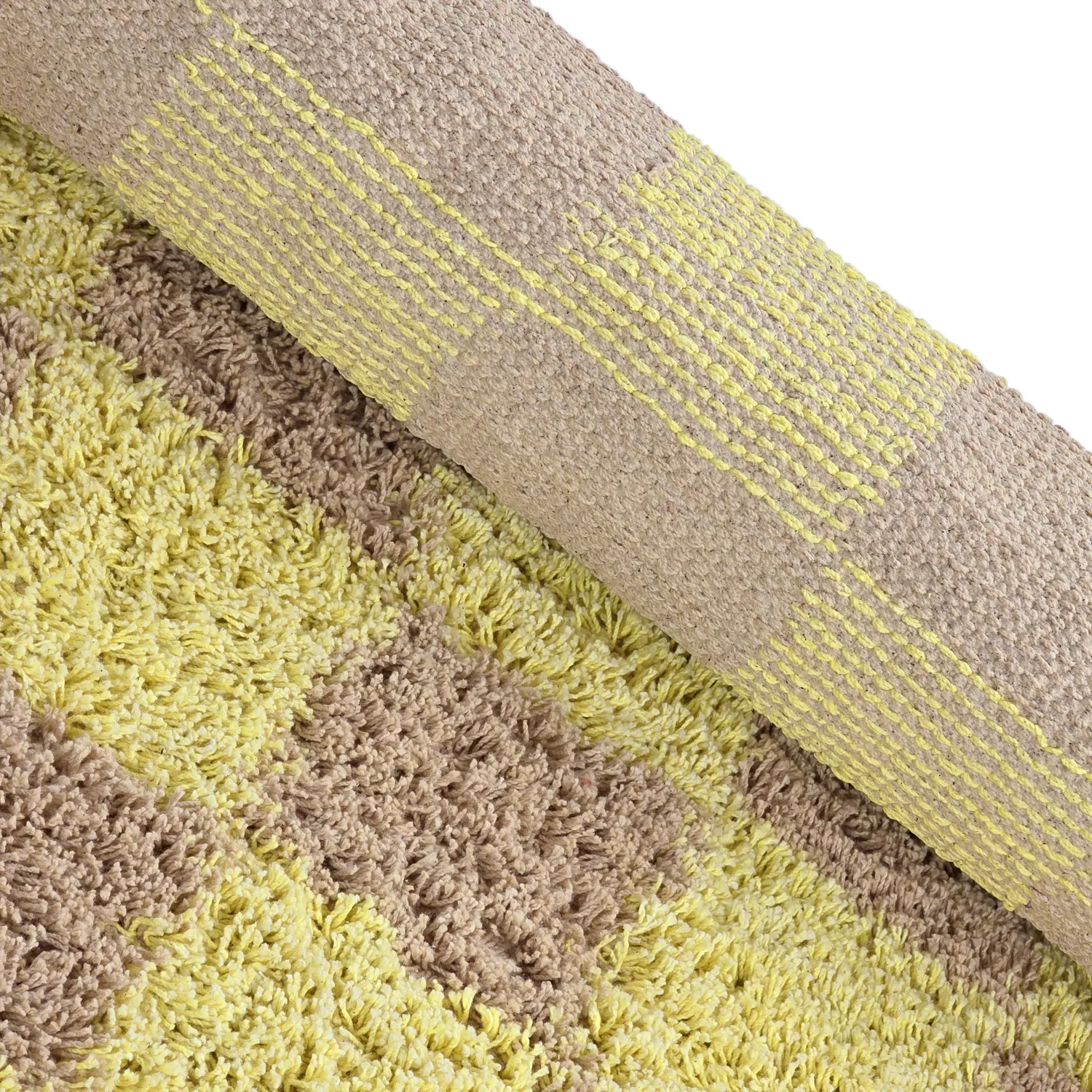 Kerek szőnyeg - Elsey Natural Cotton Shaggy (sárga/bézs)