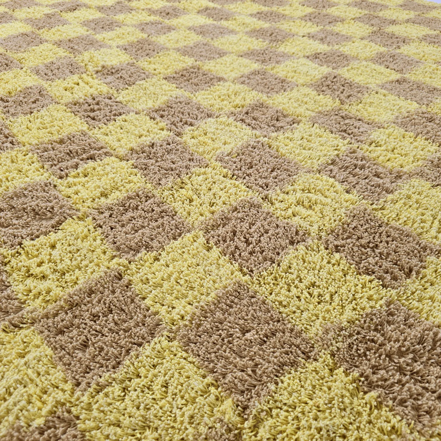 Kerek szőnyeg - Elsey Natural Cotton Shaggy (sárga/bézs)