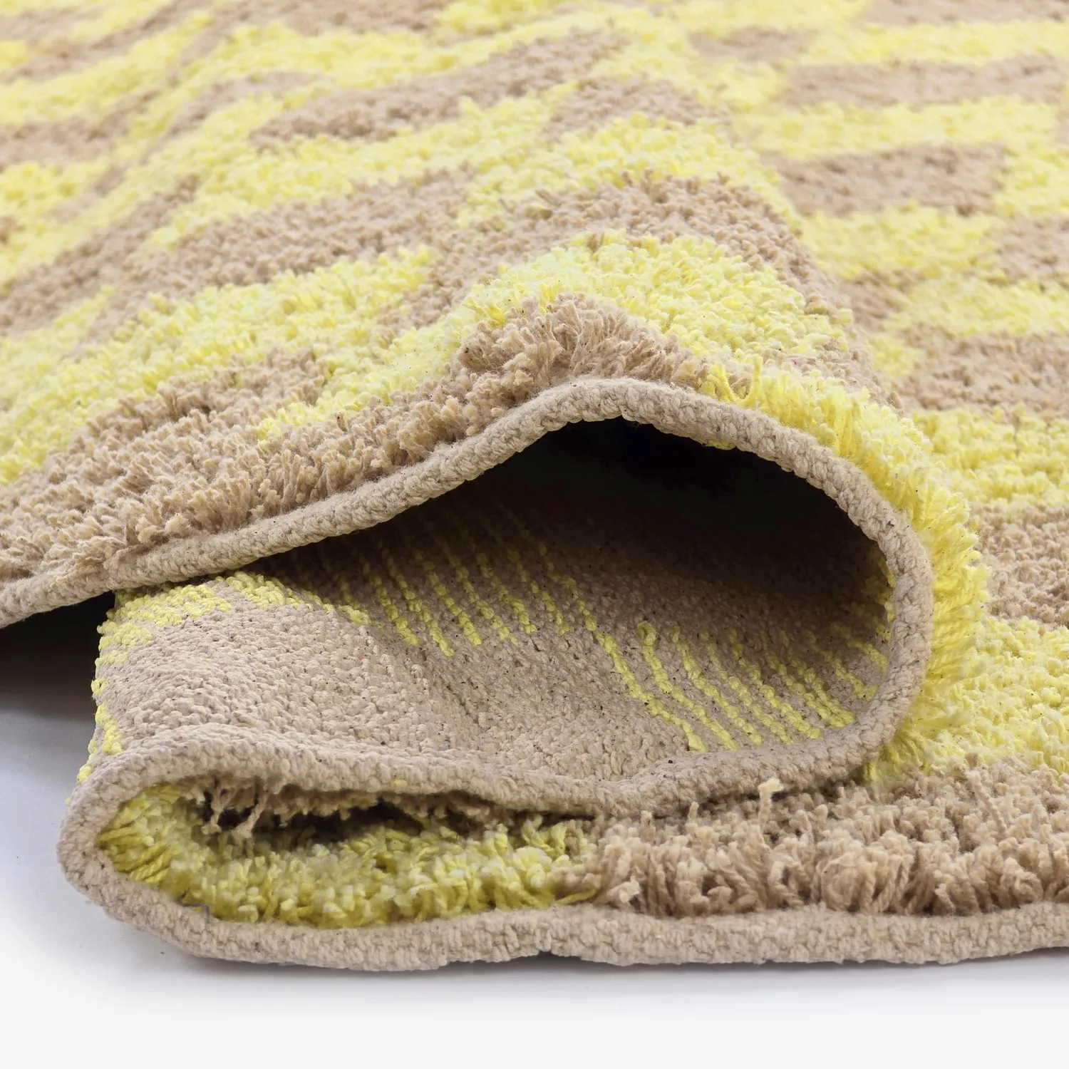 Kerek szőnyeg - Elsey Natural Cotton Shaggy (sárga/bézs)