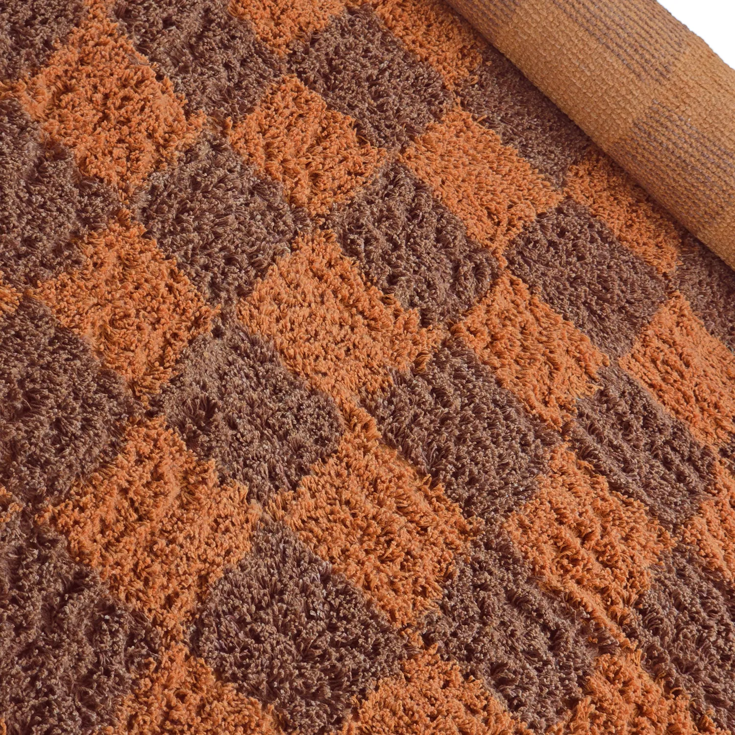 Kerek szőnyeg - Elsey Natural Cotton Shaggy (narancs/piros)