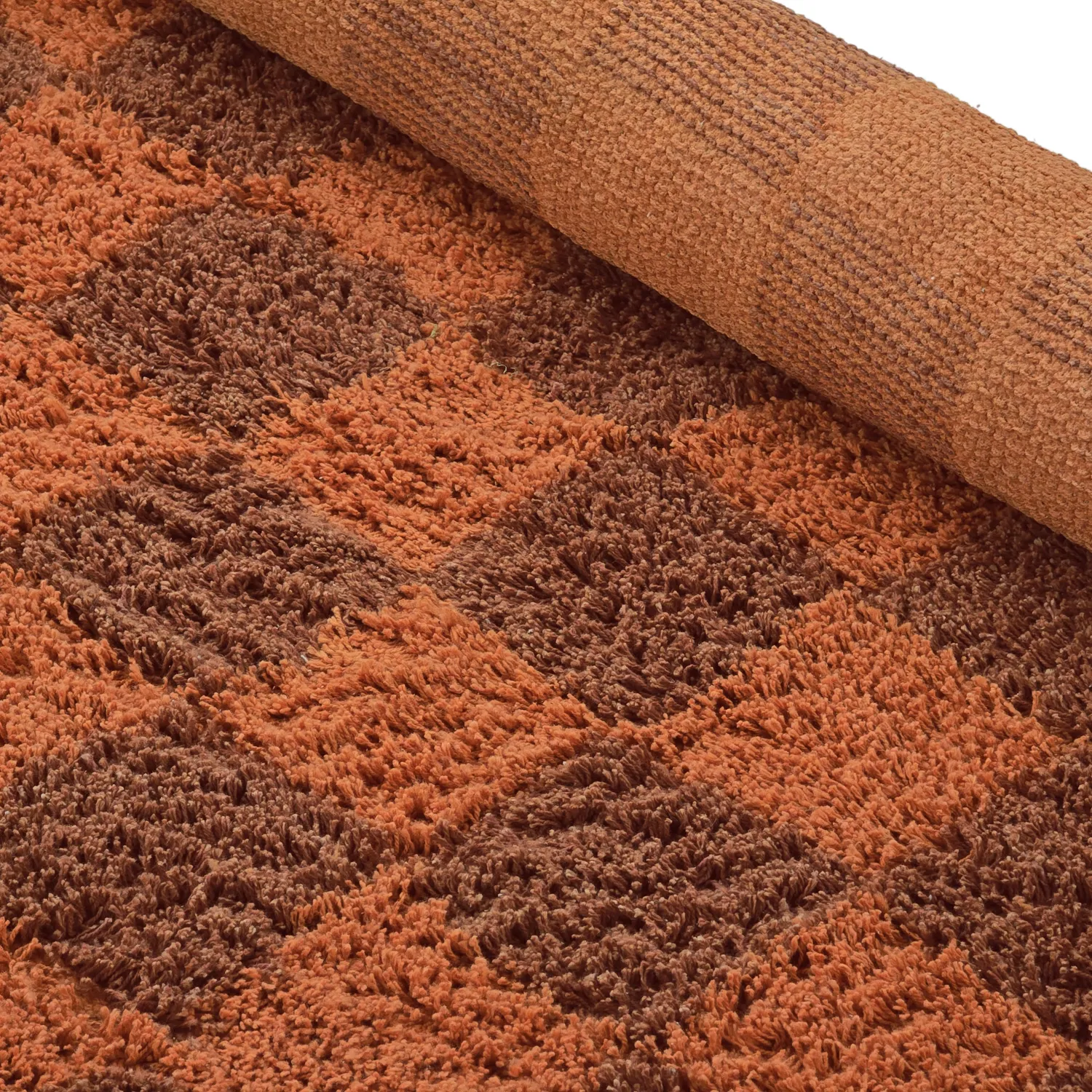 Kerek szőnyeg - Elsey Natural Cotton Shaggy (narancs/piros)