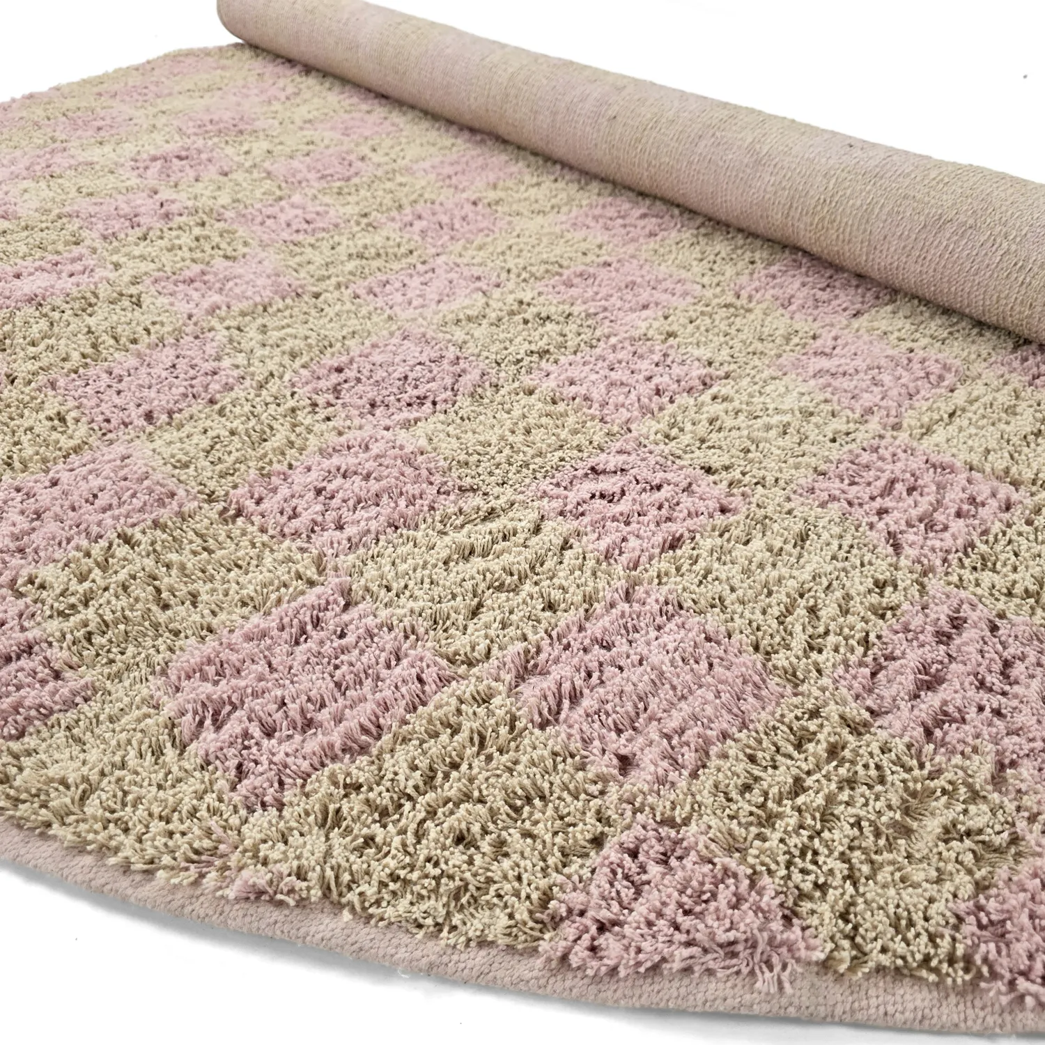 Kerek szőnyeg - Elsey Natural Cotton Shaggy (rózsaszín/narancs)