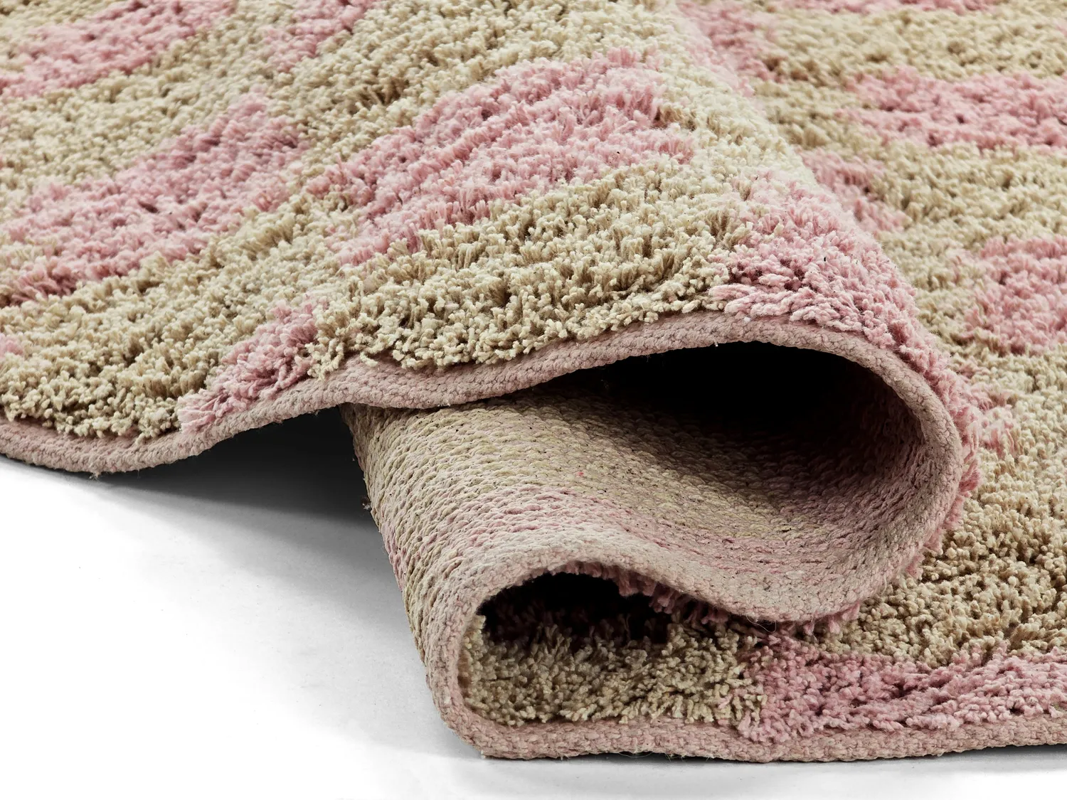 Kerek szőnyeg - Elsey Natural Cotton Shaggy (rózsaszín/narancs)