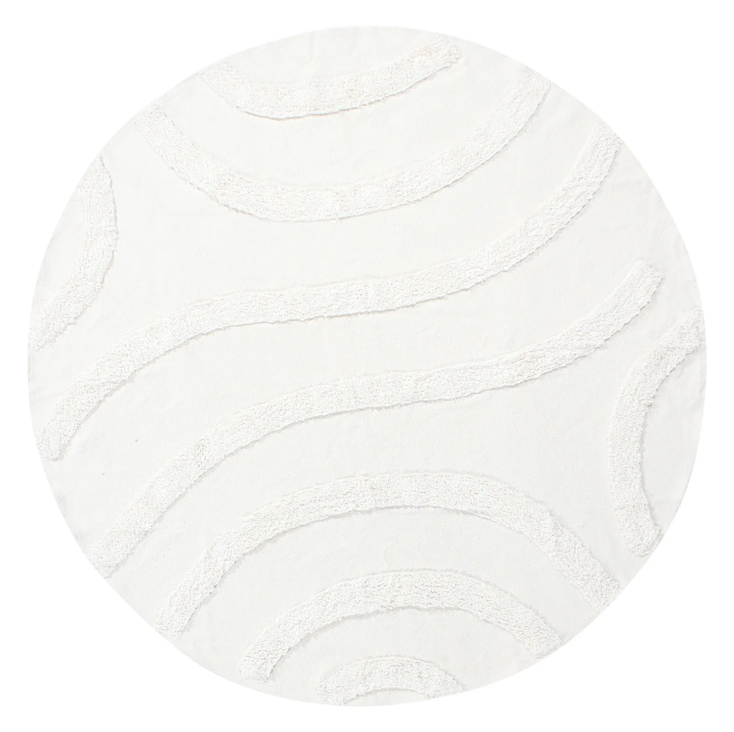 Kerek szőnyeg - Emilia Natural Cotton Shaggy (offwhite)