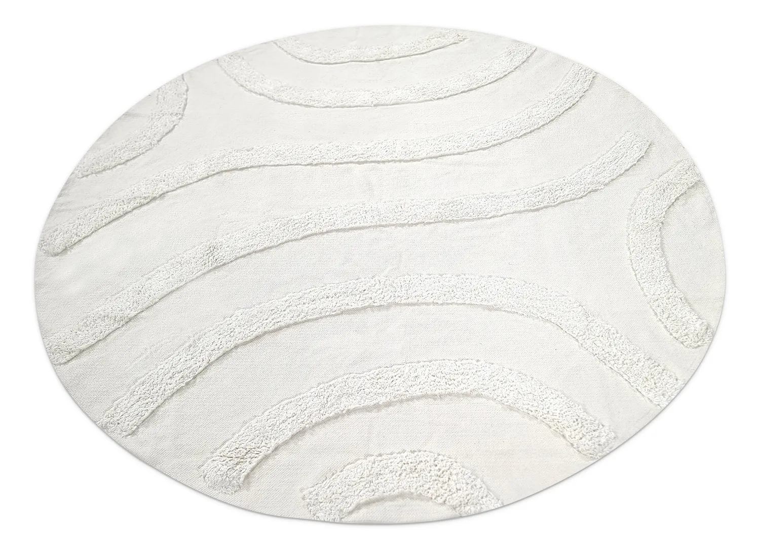 Kerek szőnyeg - Emilia Natural Cotton Shaggy (offwhite)
