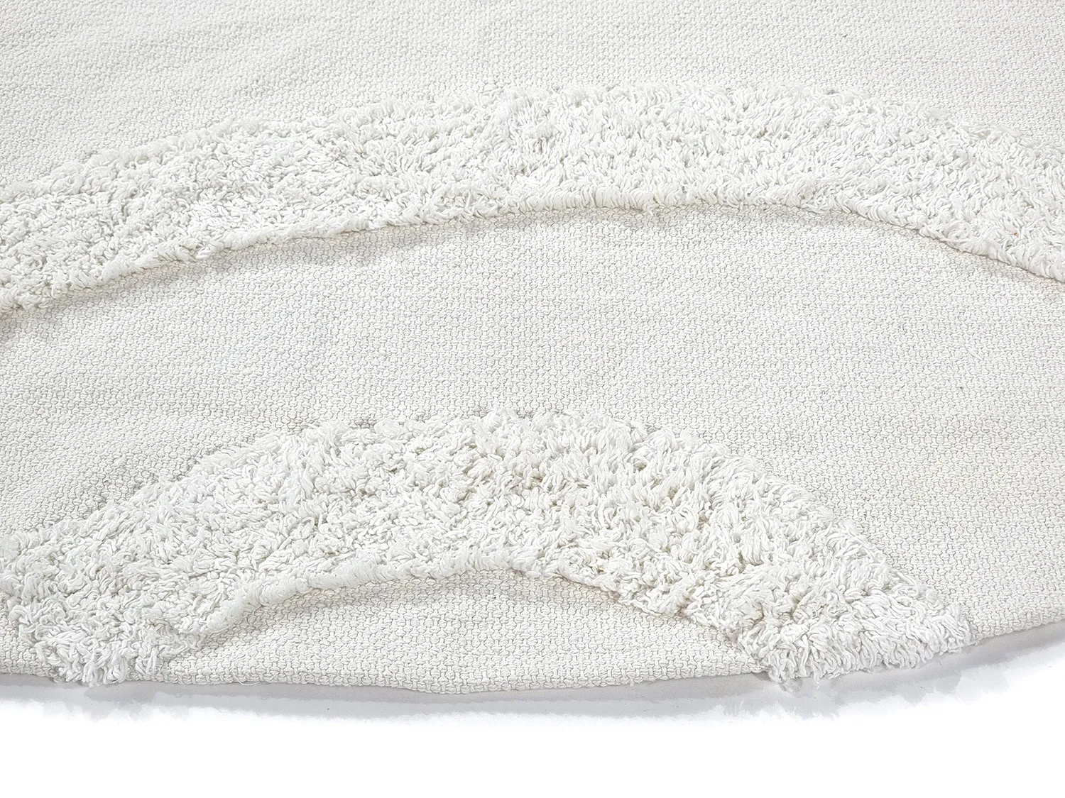 Kerek szőnyeg - Emilia Natural Cotton Shaggy (offwhite)
