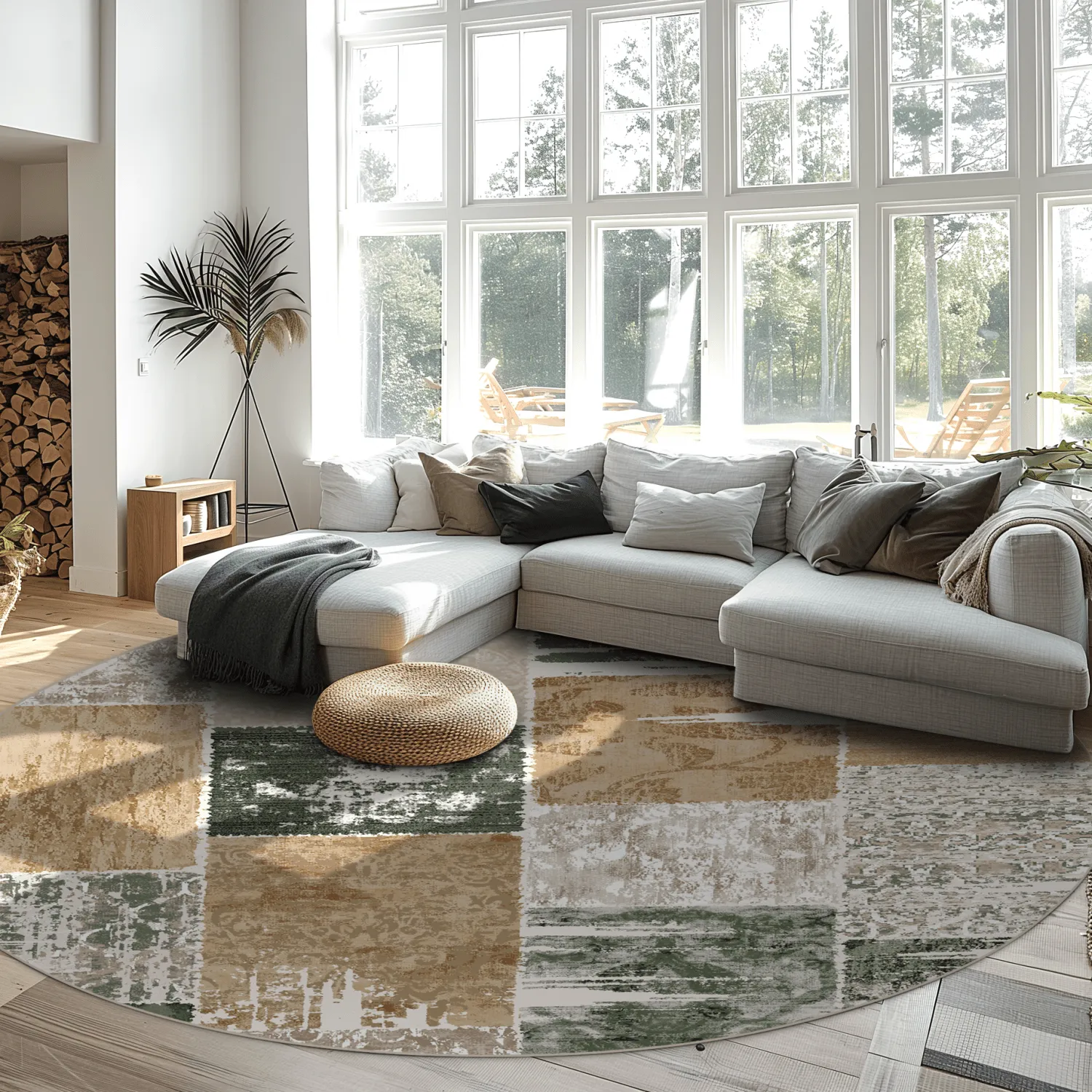 Kerek szőnyeg - Ephesus (zöld)