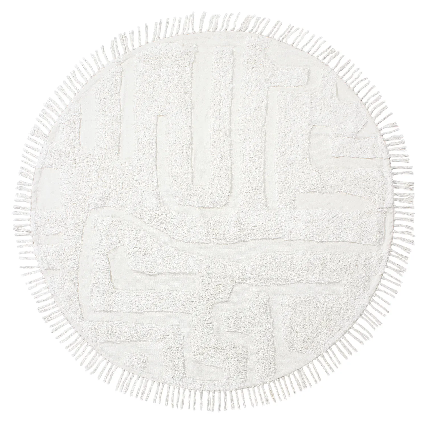 Kerek szőnyeg - Fallon Natural Cotton Shaggy (offwhite)
