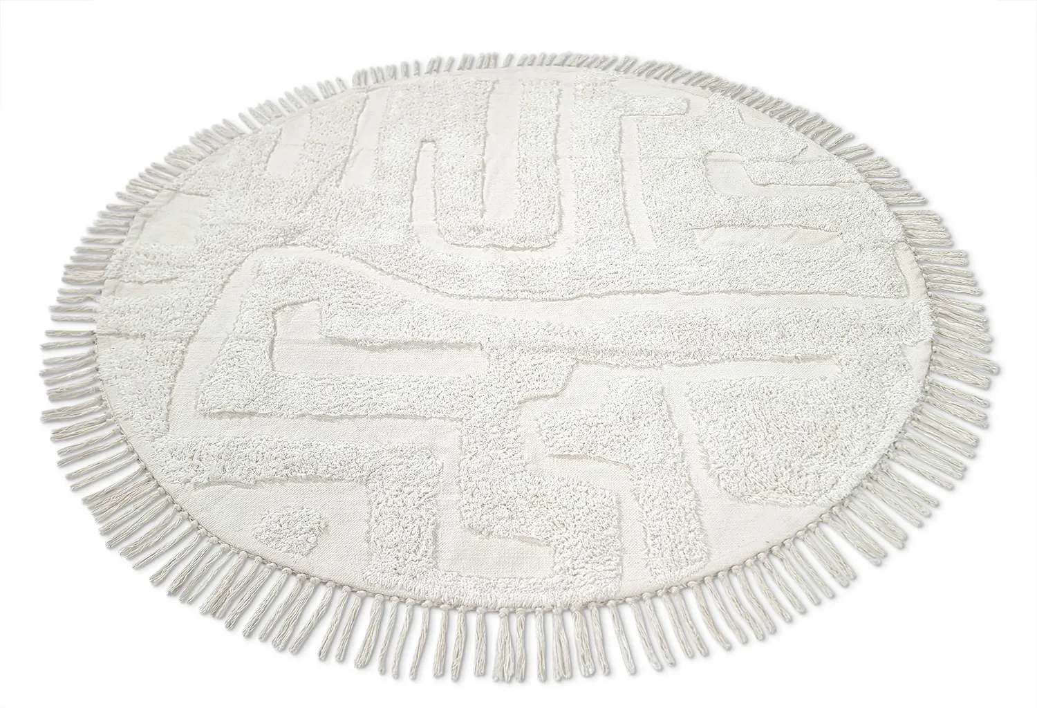 Kerek szőnyeg - Fallon Natural Cotton Shaggy (offwhite)