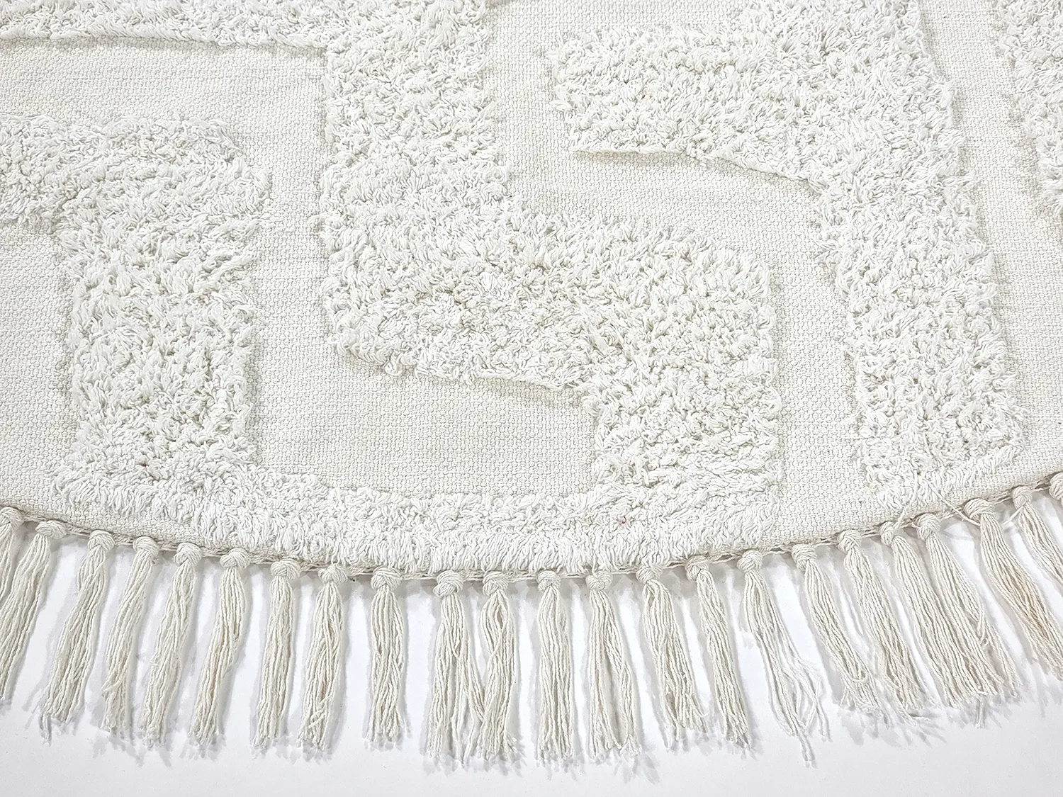 Kerek szőnyeg - Fallon Natural Cotton Shaggy (offwhite)