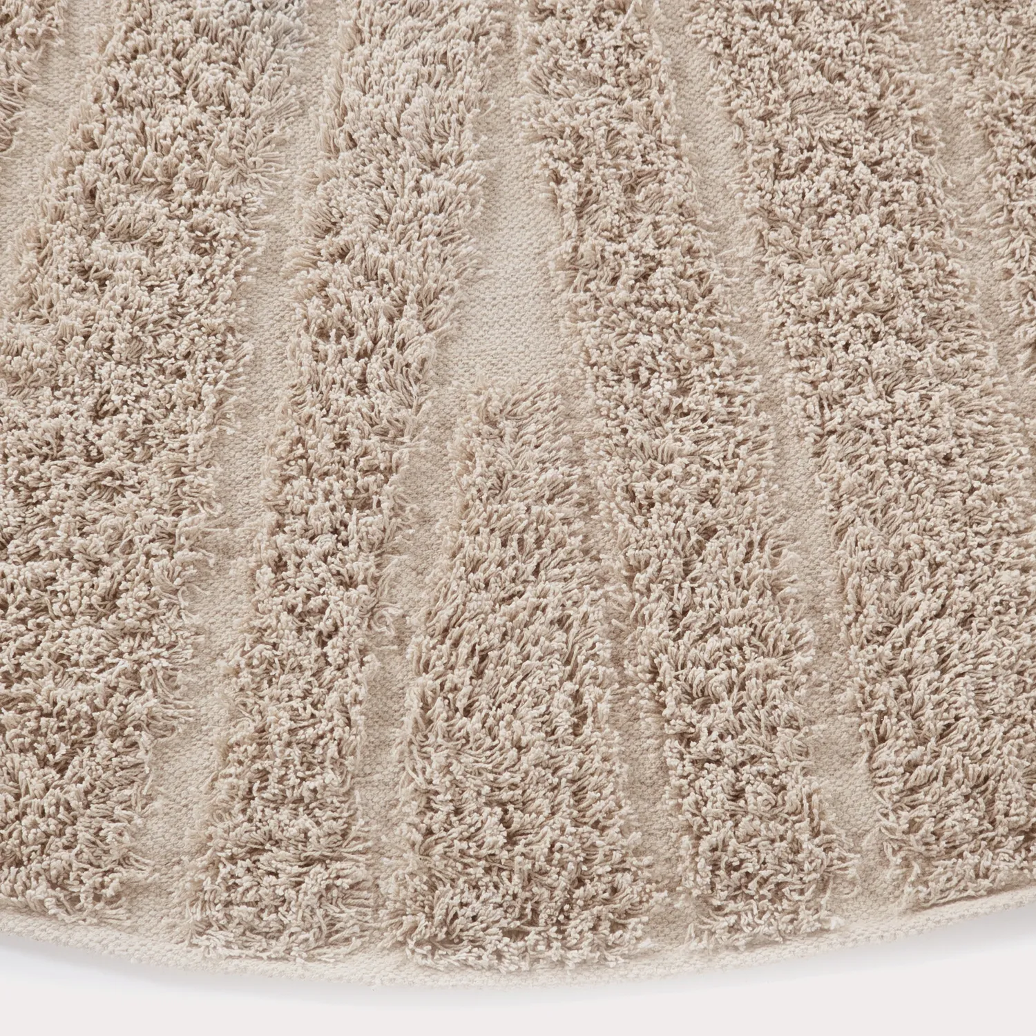 Kerek szőnyeg - Farley Natural Cotton Shaggy (bézs)