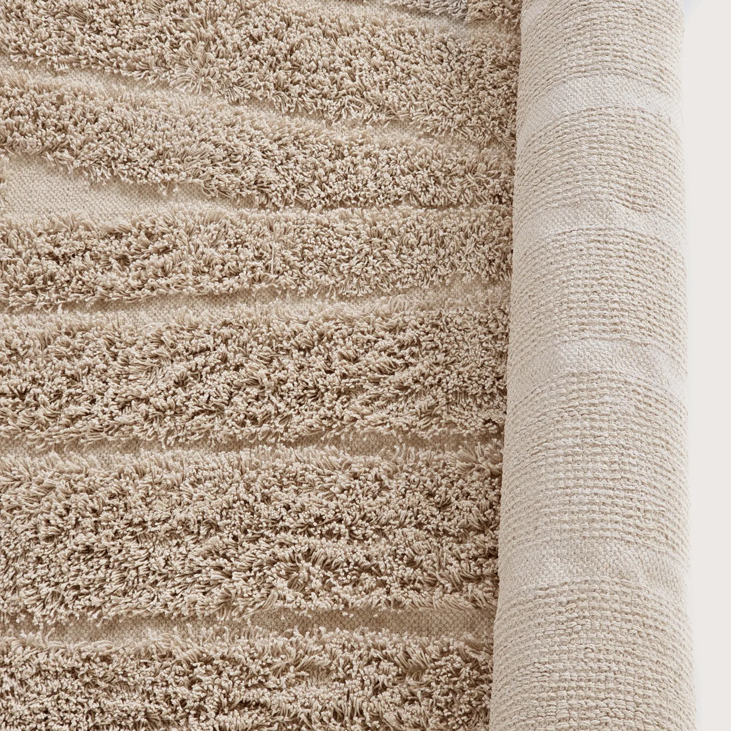 Kerek szőnyeg - Farley Natural Cotton Shaggy (bézs)