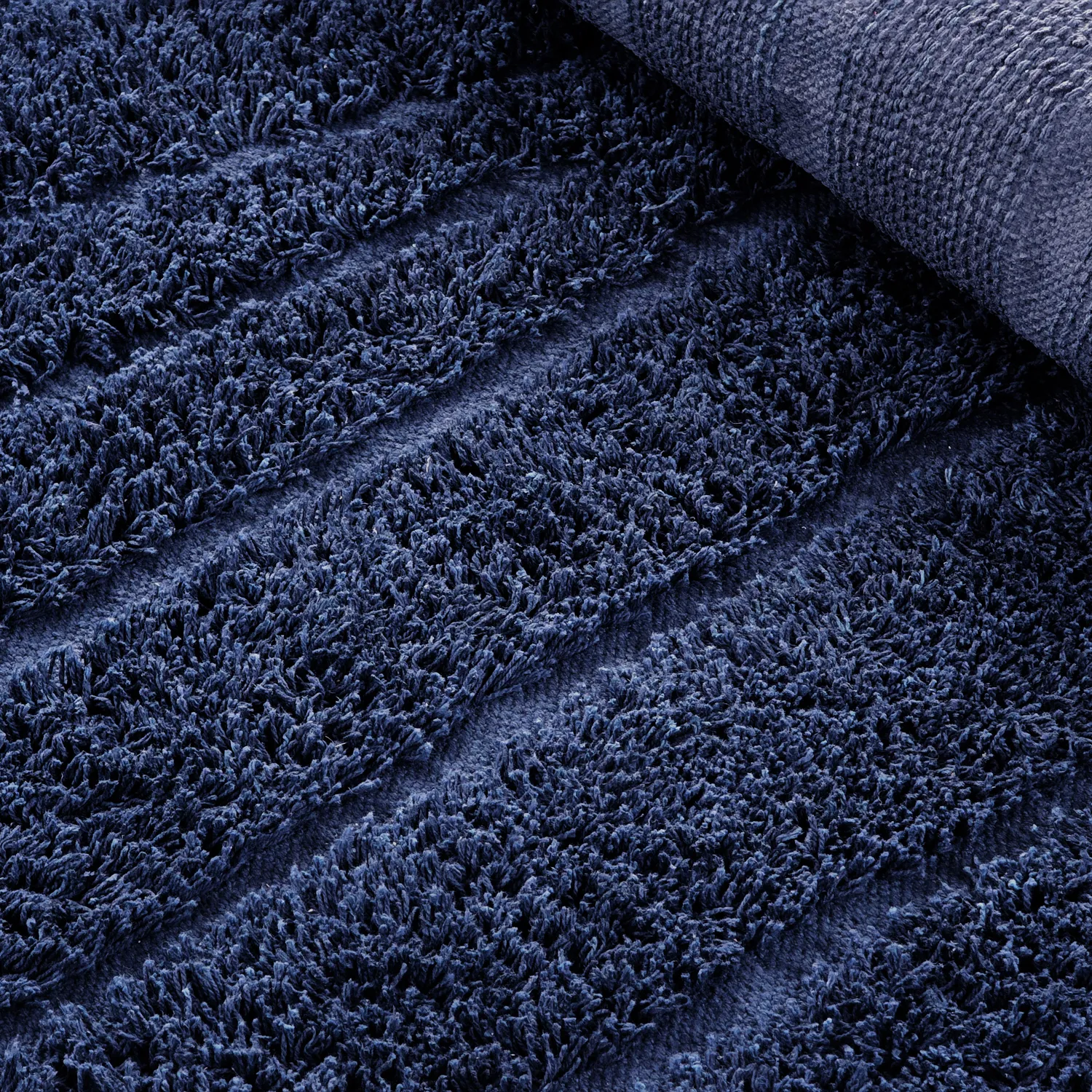 Kerek szőnyeg - Farley Natural Cotton Shaggy (kék)