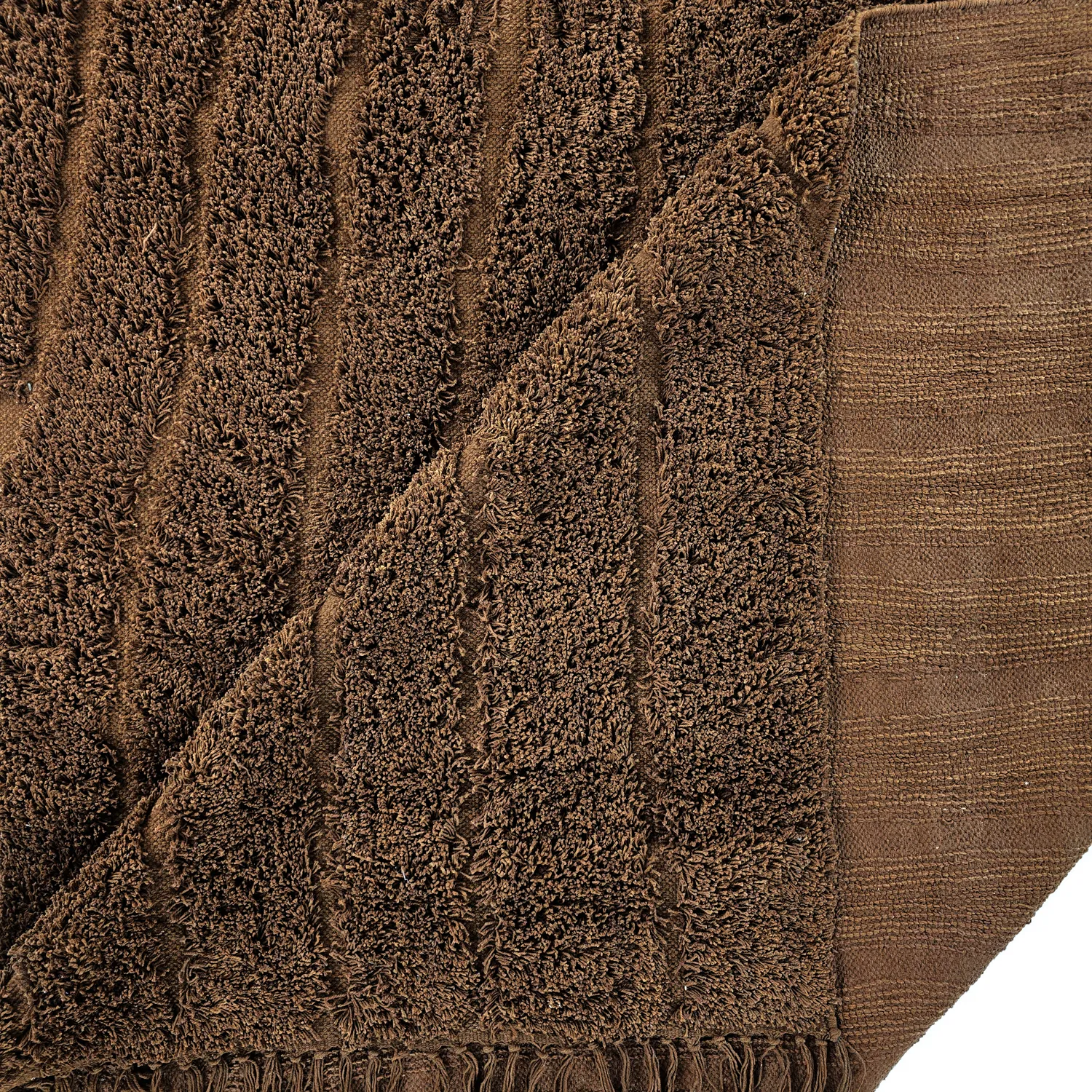 Shaggy szőnyeg - Farley Natural Cotton Shaggy (barna)