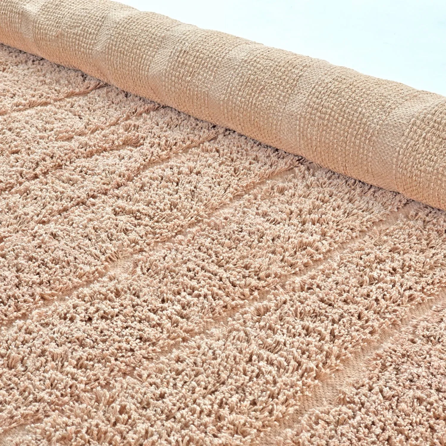Kerek szőnyeg - Farley Natural Cotton Shaggy (rózsaszín)