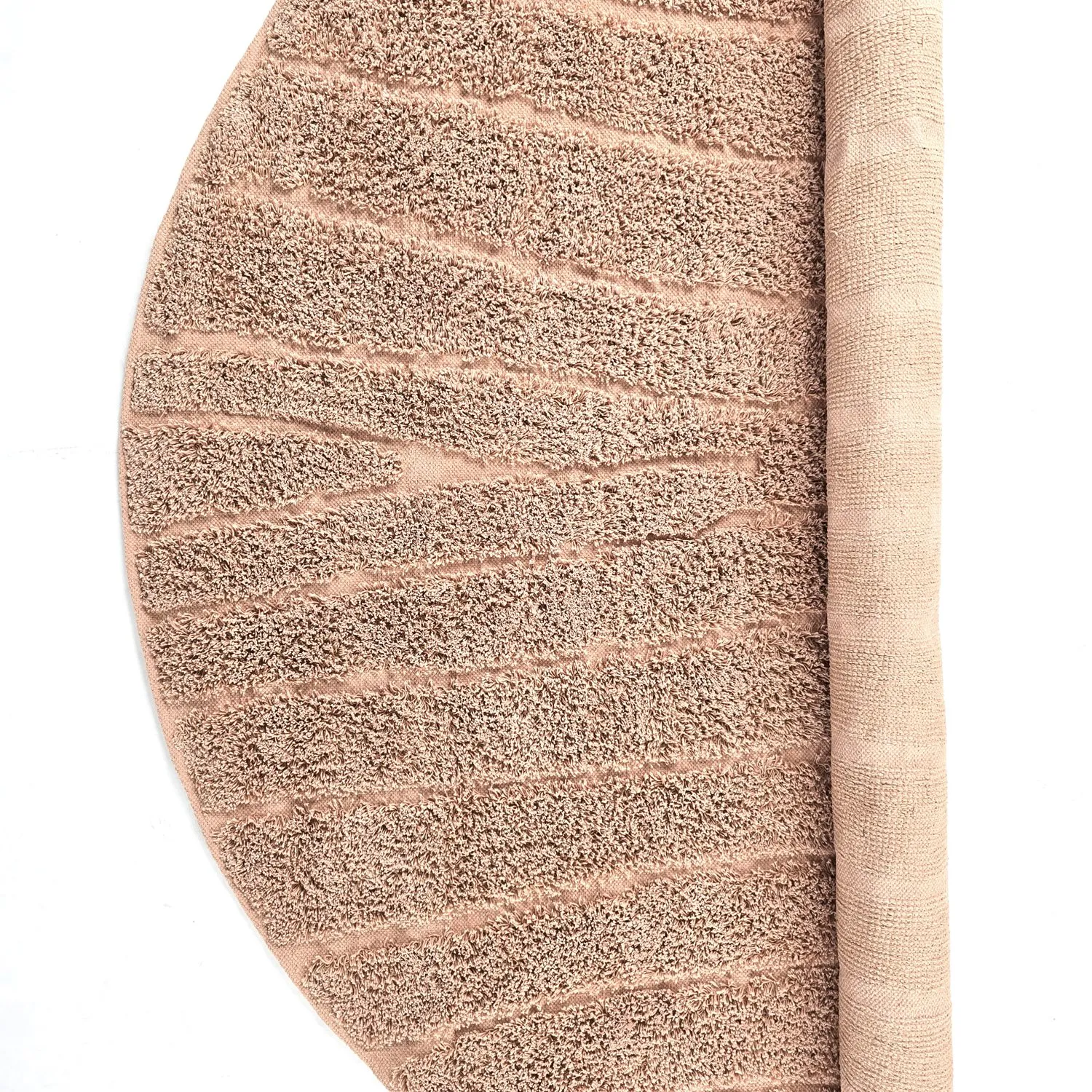 Kerek szőnyeg - Farley Natural Cotton Shaggy (rózsaszín)