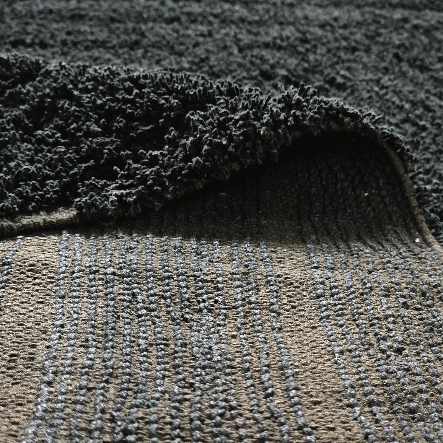 Shaggy szőnyeg - Farley Natural Cotton Shaggy (fekete)