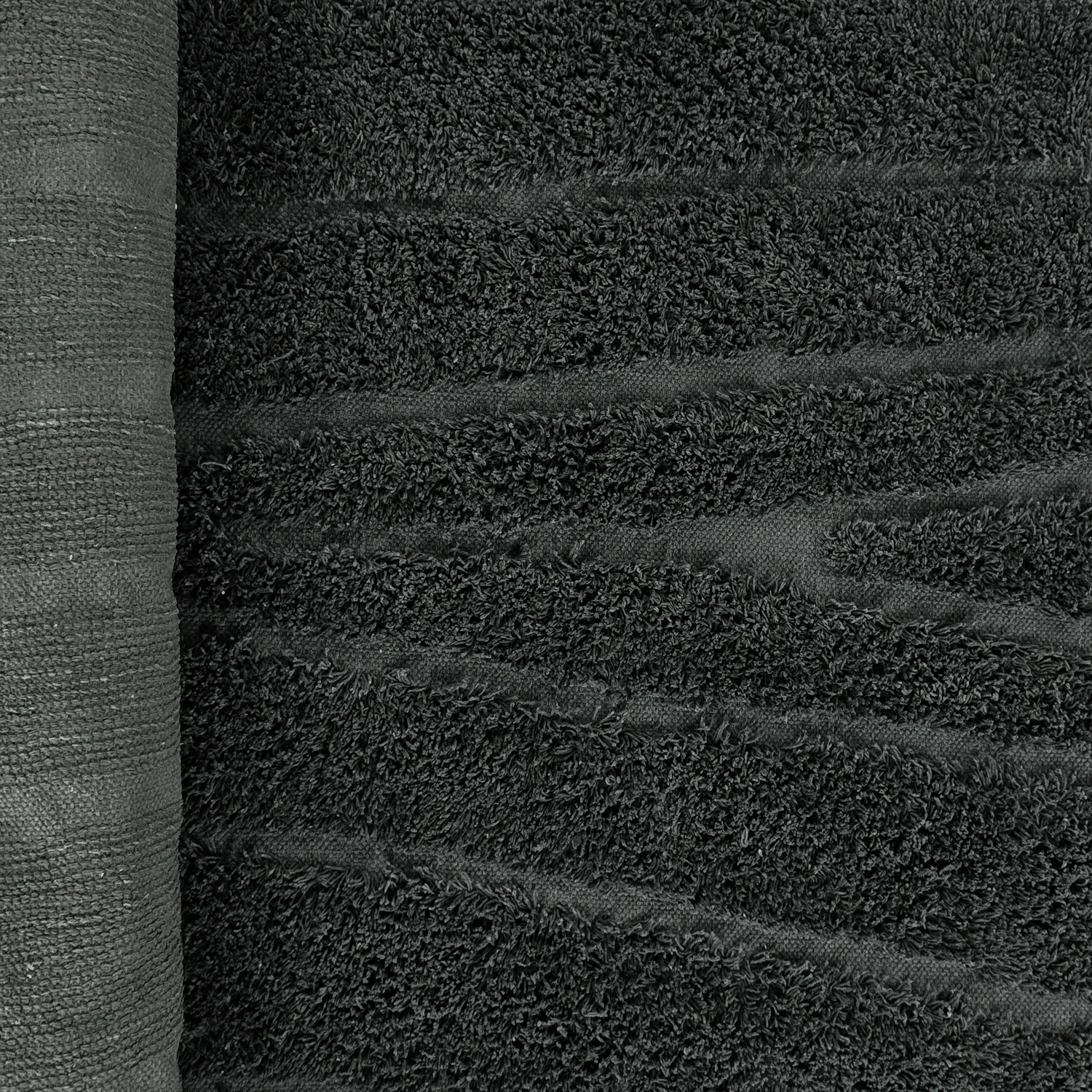 Kerek szőnyeg - Farley Natural Cotton Shaggy (fekete)