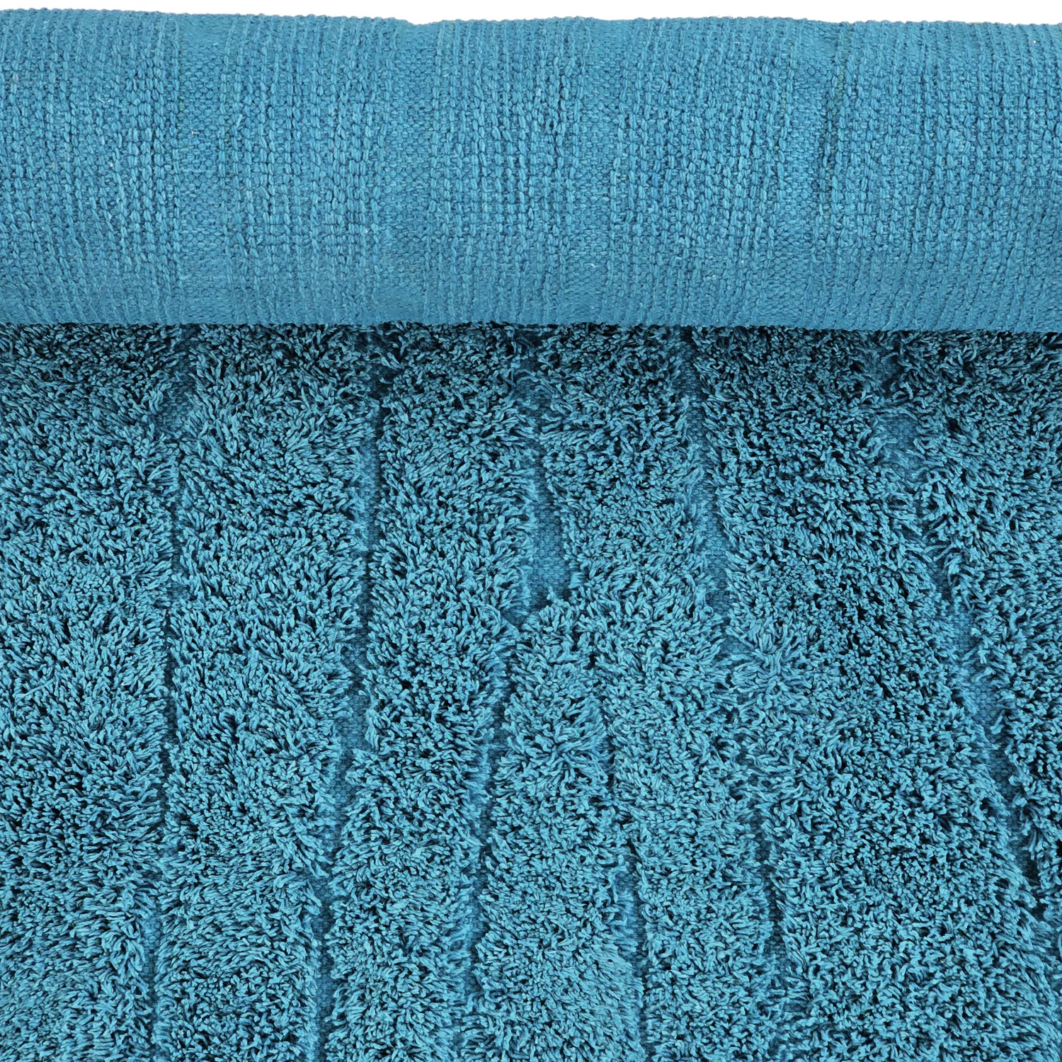 Shaggy szőnyeg - Farley Natural Cotton Shaggy (türkiz)