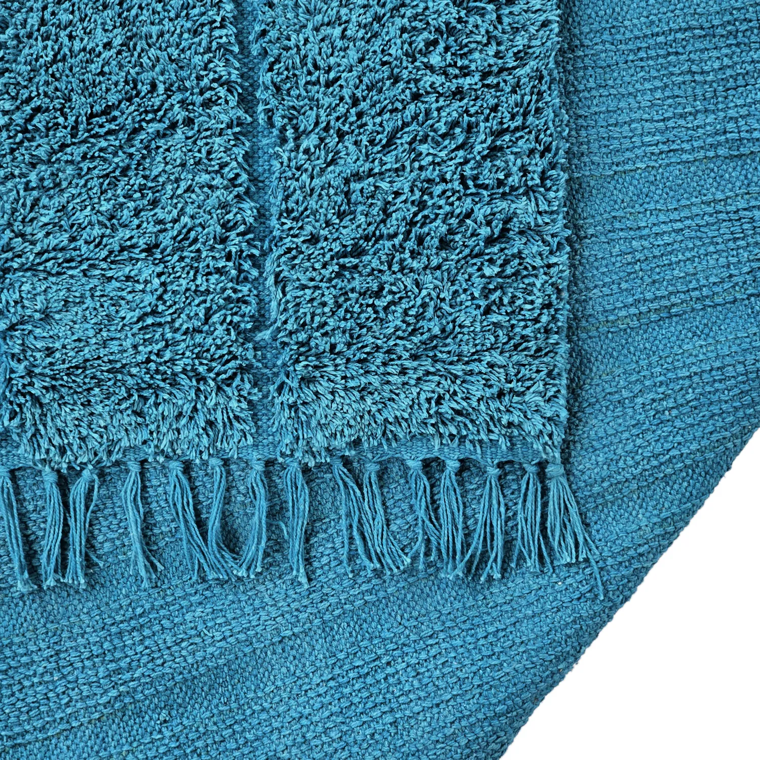Shaggy szőnyeg - Farley Natural Cotton Shaggy (türkiz)