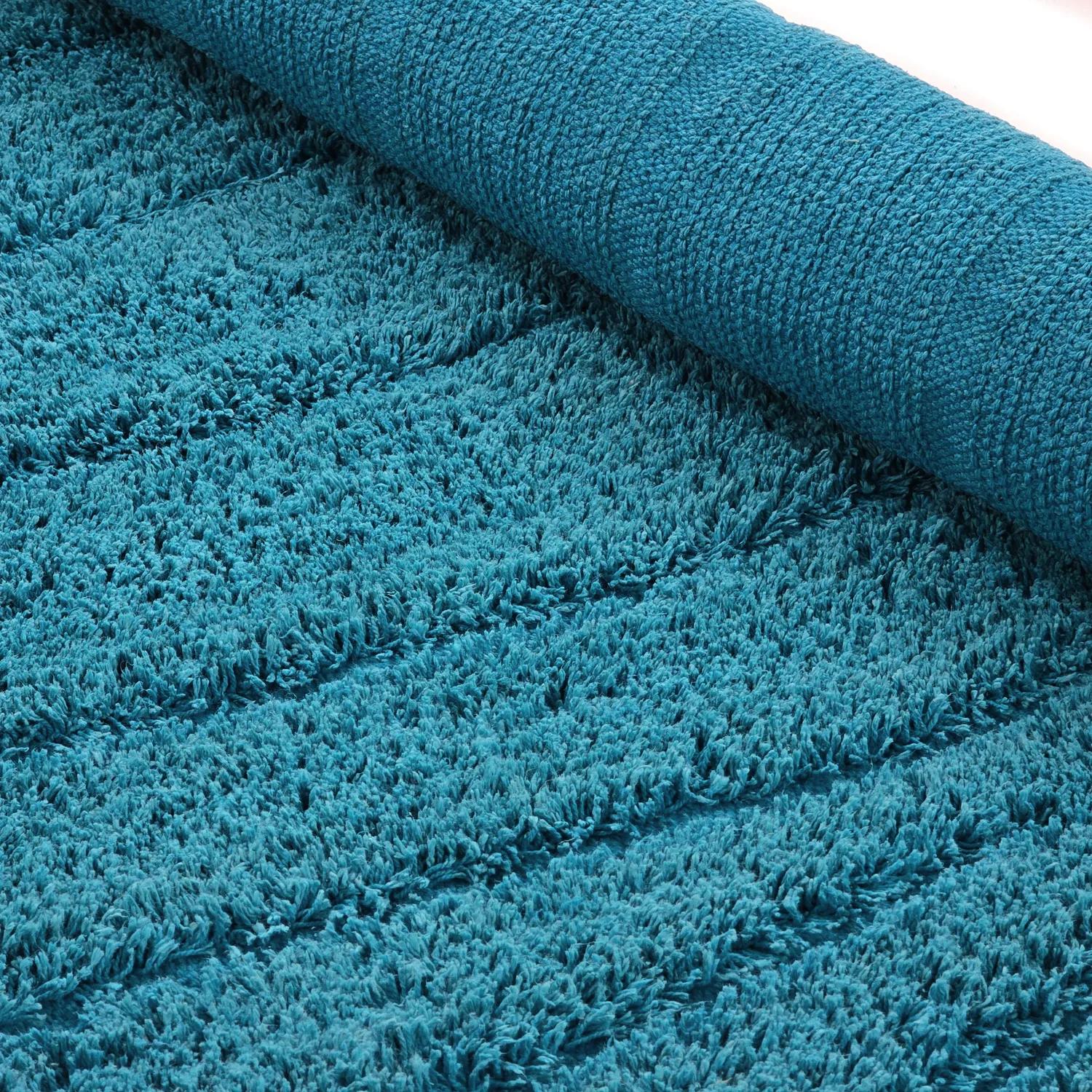 Kerek szőnyeg - Farley Natural Cotton Shaggy (türkiz)