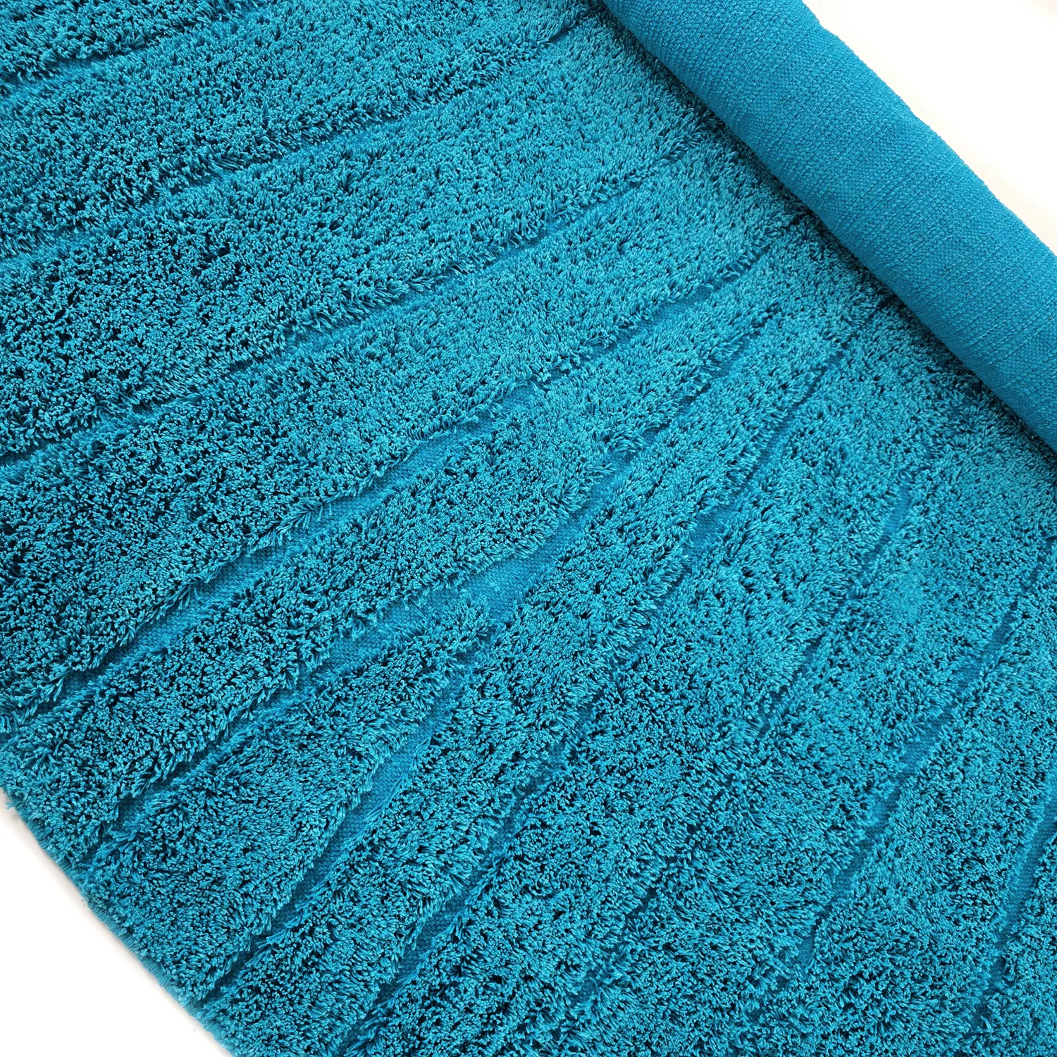 Kerek szőnyeg - Farley Natural Cotton Shaggy (türkiz)